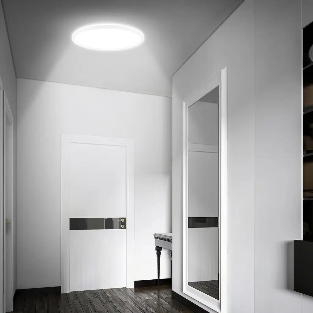 Briloner LED-Deckenleuchte Move mit Bewegungsmelder Ø 42 x 3 cm neutralweiß weiß matt