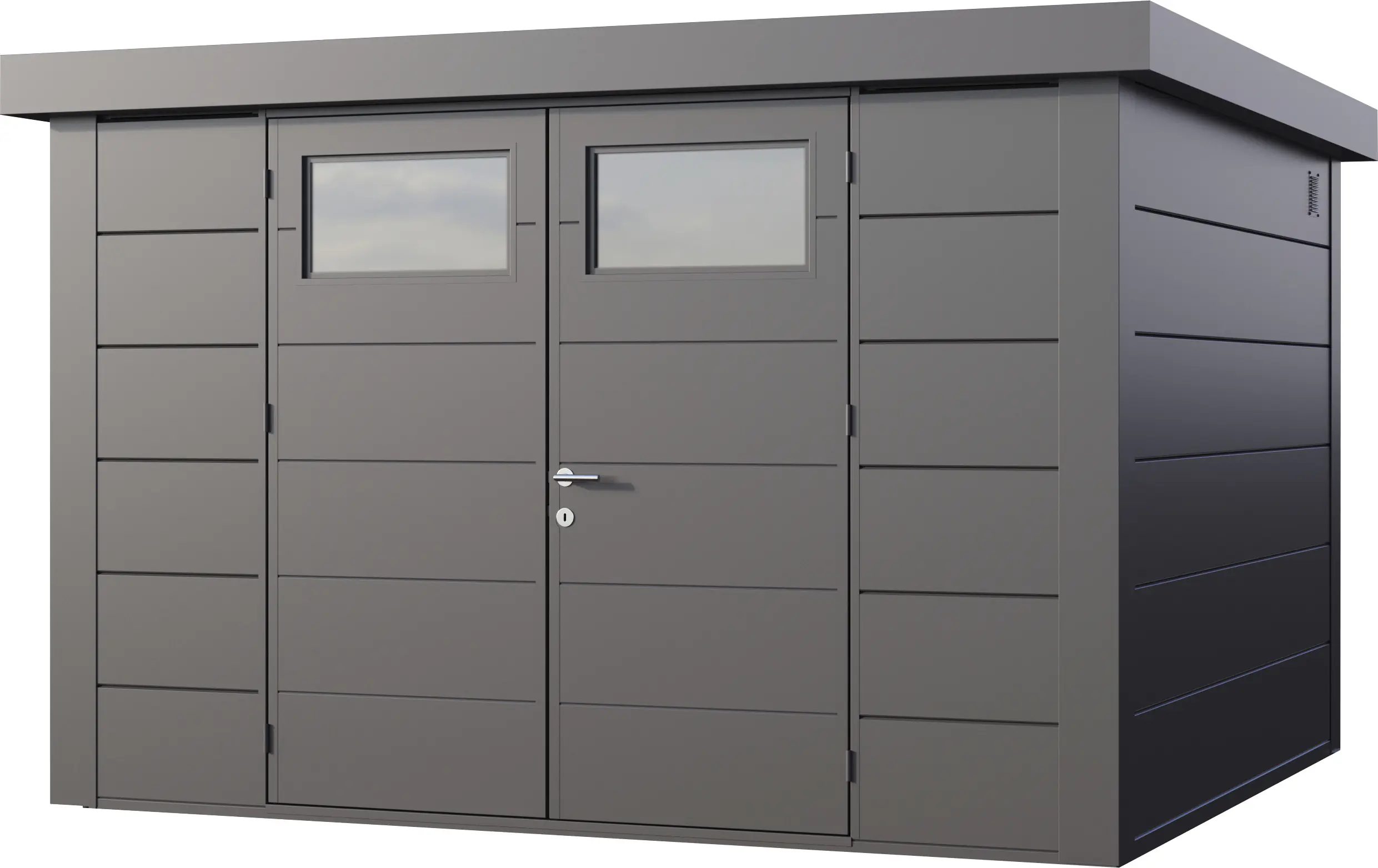 Telluria Gerätehaus Classico 3330 granitgrau 328 x 298 cm