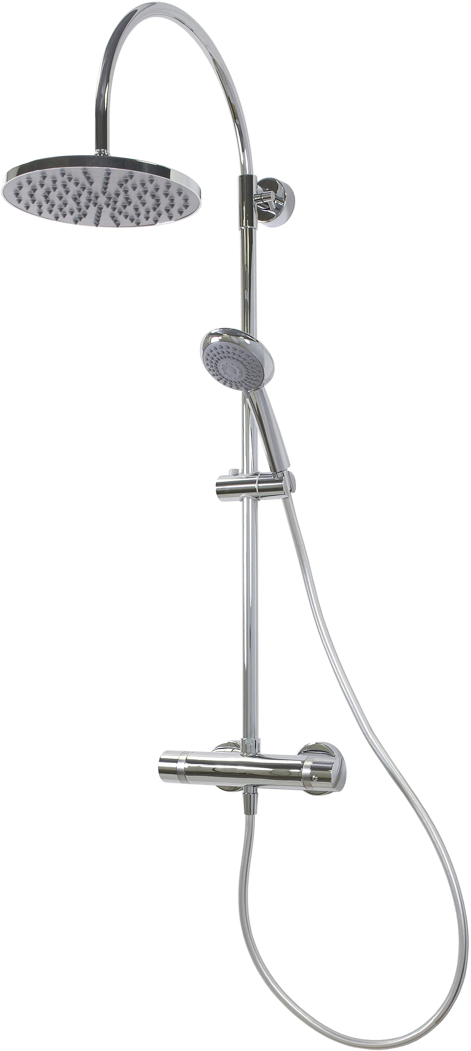 Breuer Duschsäule Aquamaxx 200 Thermostat Thermostat, verchromt, Kopfbrause rund