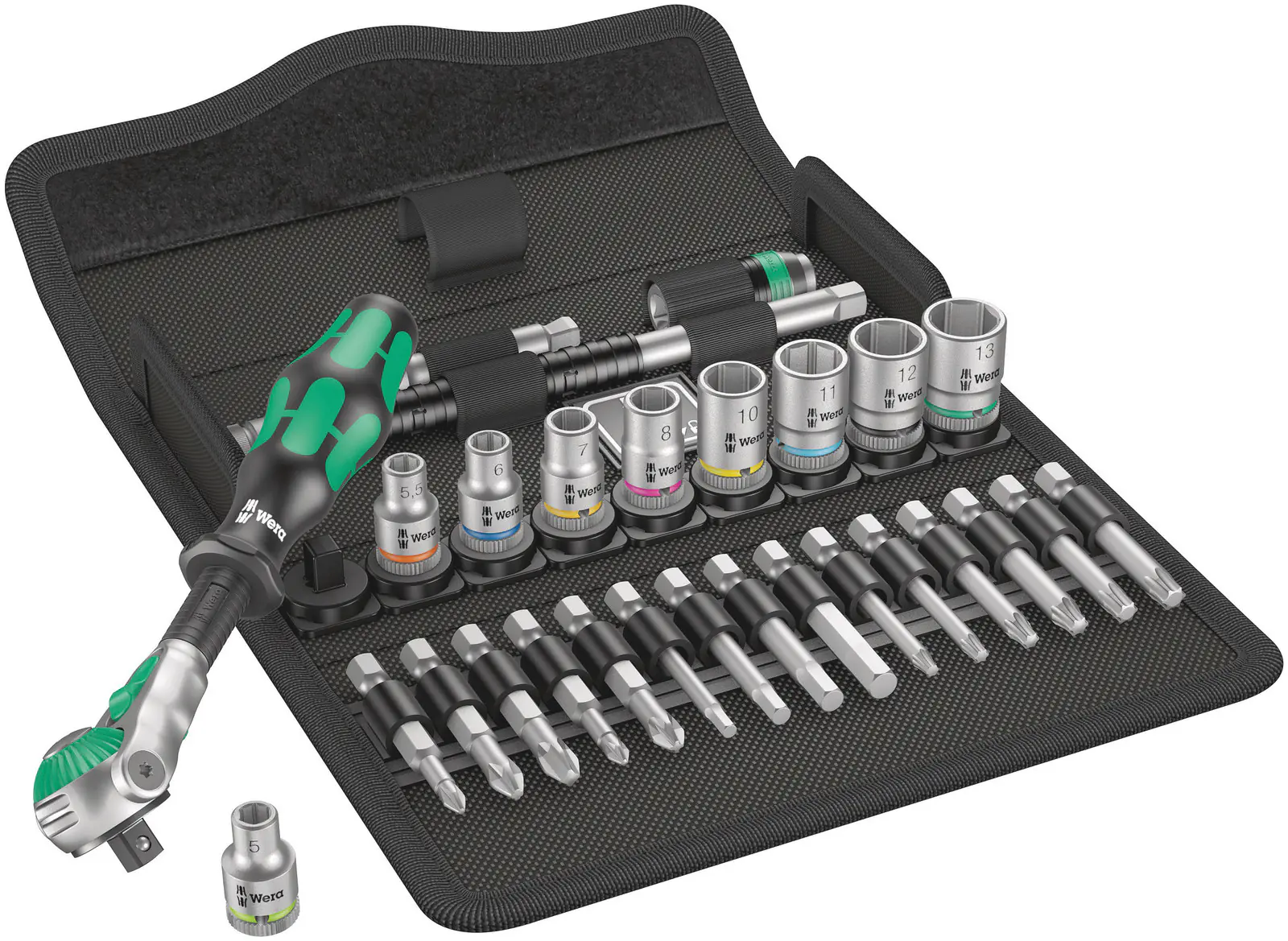 Wera Speed-Knarrensatz 8100 SA 6 Zyklop 1/4"-Antrieb metrisch 28-teilig