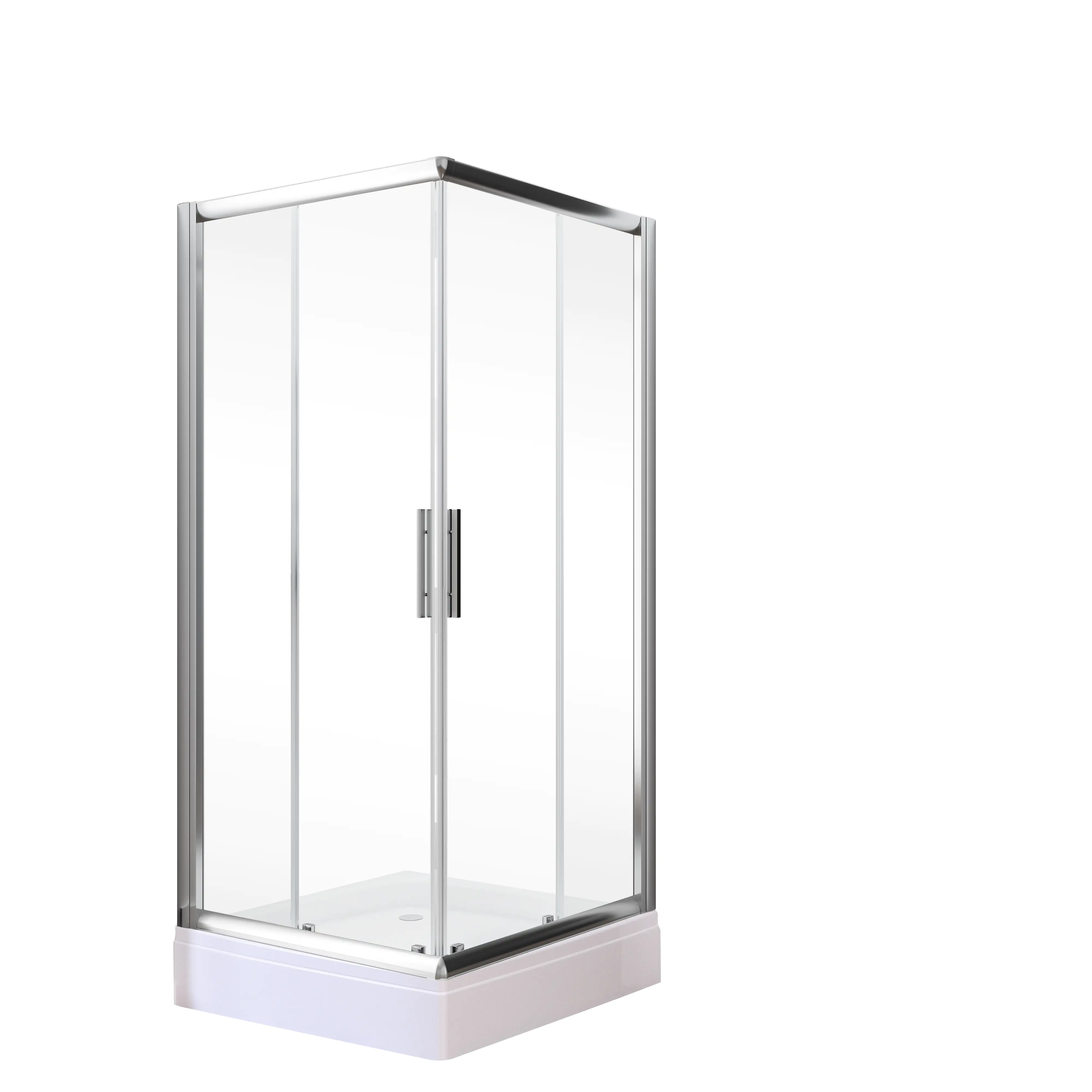 Schulte Eckeinstieg Duschwanne 80 x 80 x 185 cm Kristall/Trend