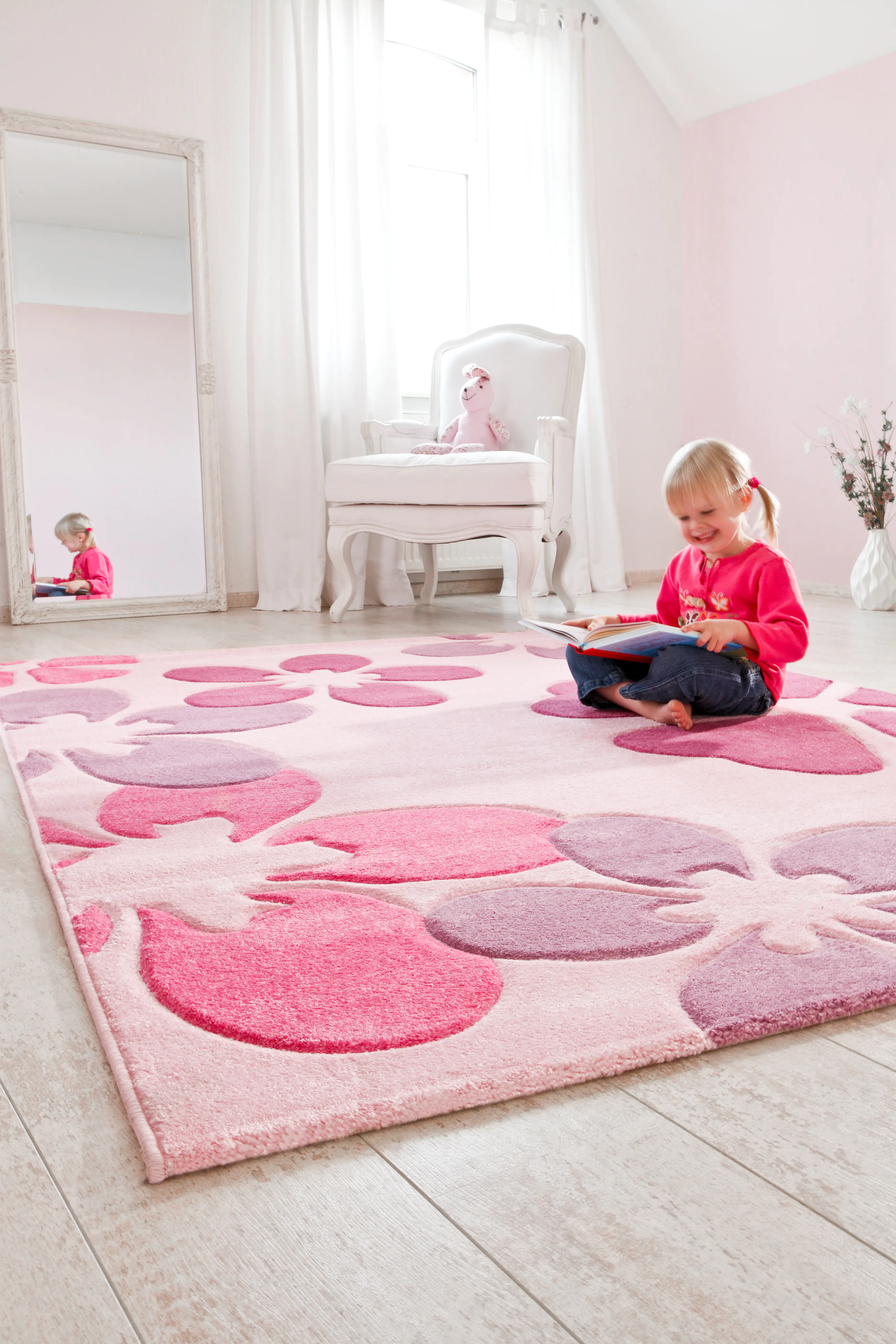 LUXOR Living Teppich Flair pink 450 x 170 cm