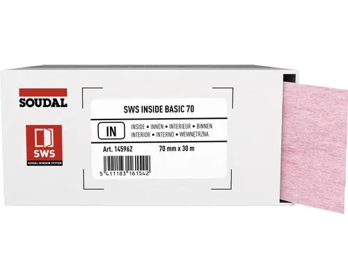 Soudal Fensterdichtband SWS Inside Standard 30 m x 10 cm pink