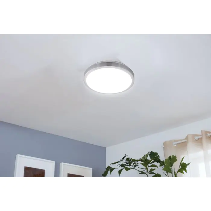 Eglo LED Deckenleuchte Competa 1 nickel-matt Ø 32,5 cm 22 W, warmweiß