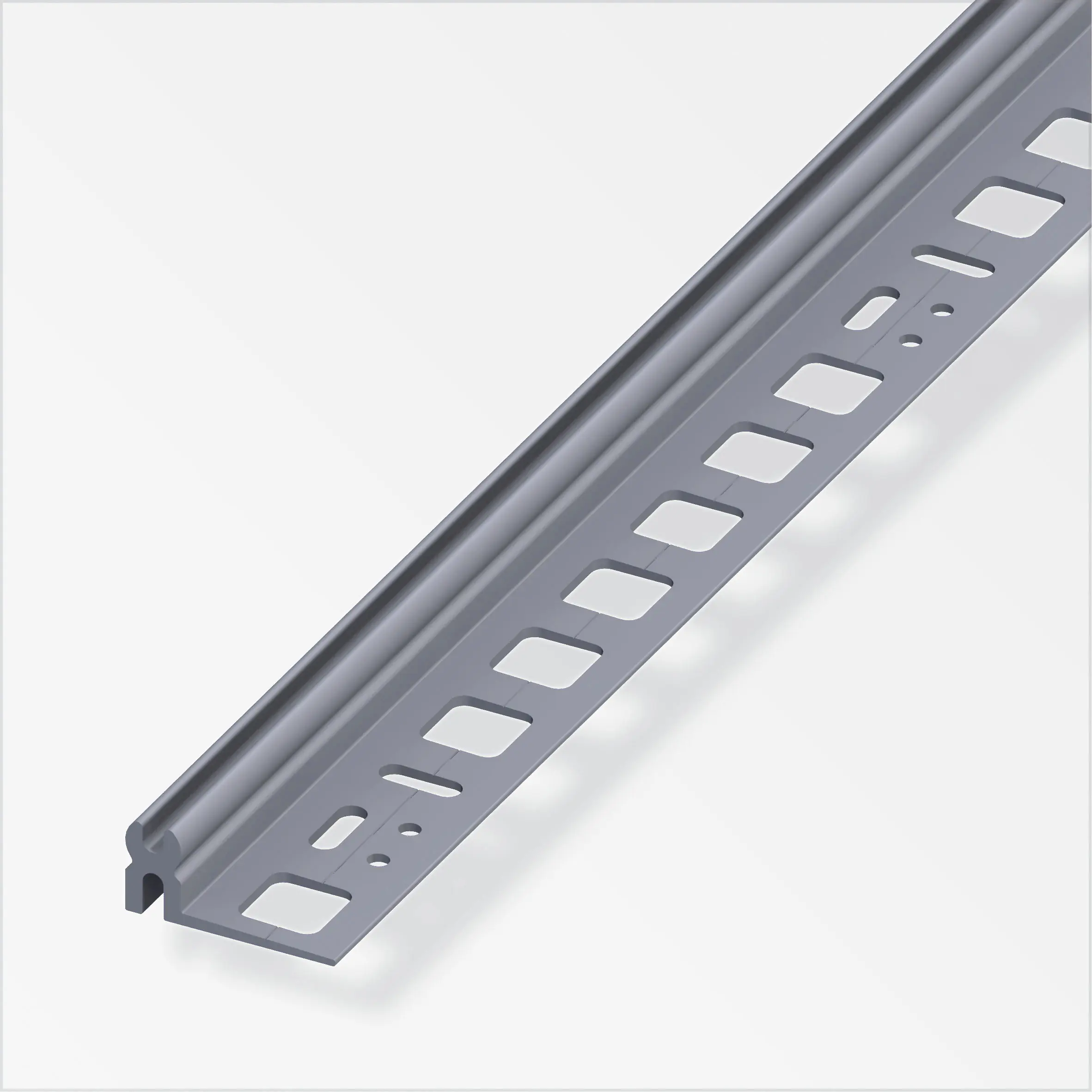alfer Kunststoff-Träger-Profil + alfer®-fix 2 m, 13.5 x 30 mm grau