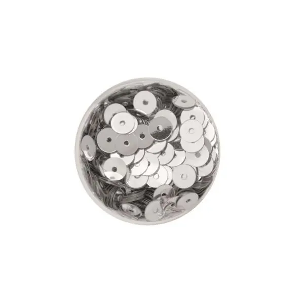 Glorex Paillettenscheiben 6 mm 7 g, silberfarben