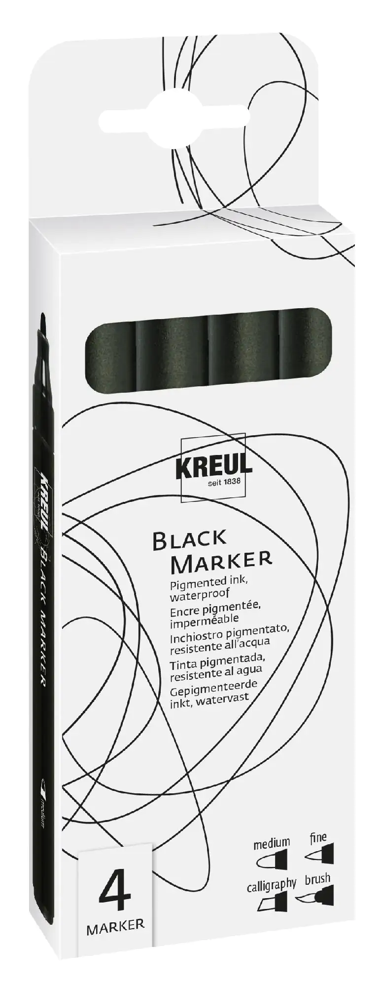 Kreul Black Marker 4er Set