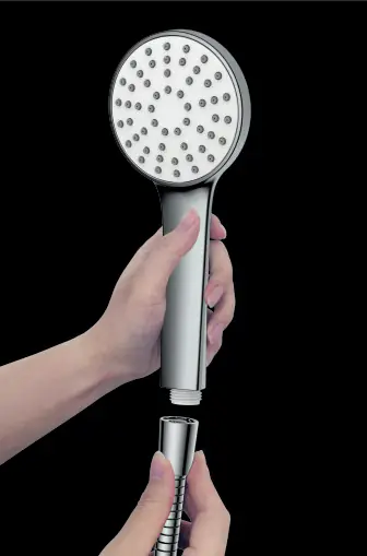 Trendline Handbrause 1 Strahlart Water Simple chrom/weiß mit Wasserspareinsatz