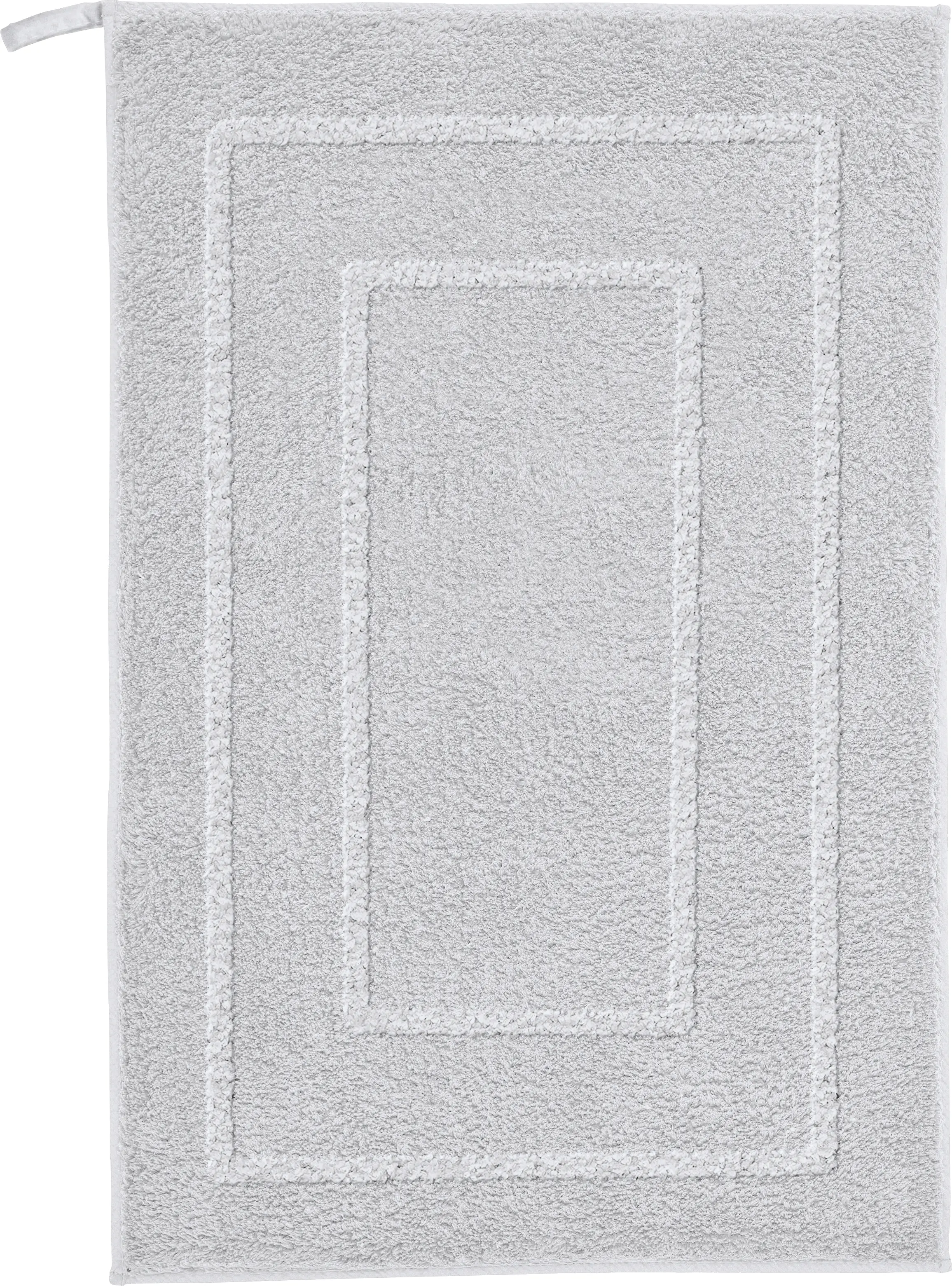 Kleine Wolke Badteppich Nico silbergrau Polyester 50 x 80 cm
