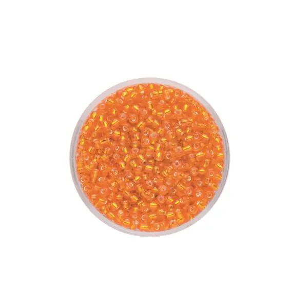 Glorex Rocailles Silbereinzug 2,6 mm 17 g, orange