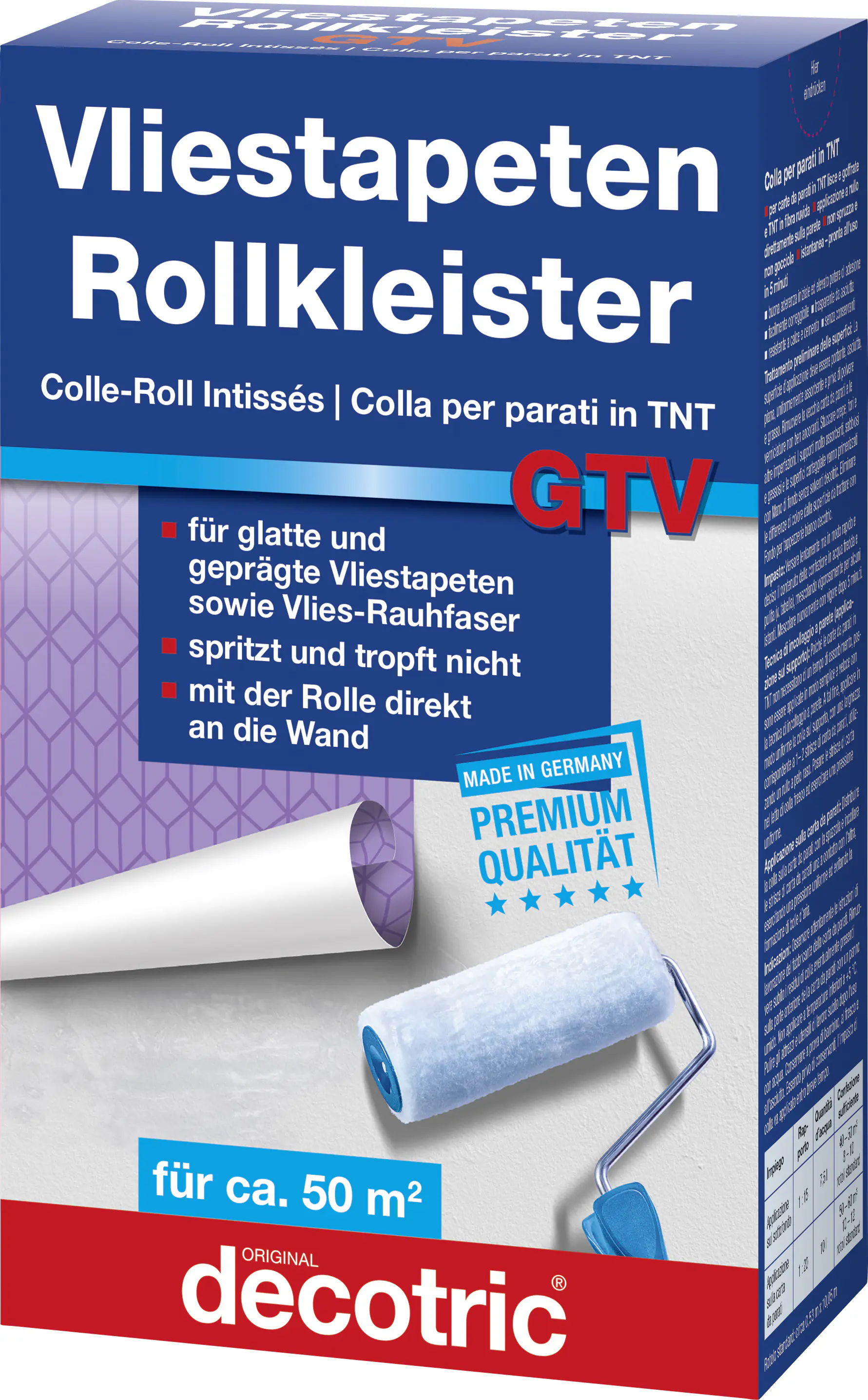 Decotric Vliestapeten-Rollkleister GTV 500 g