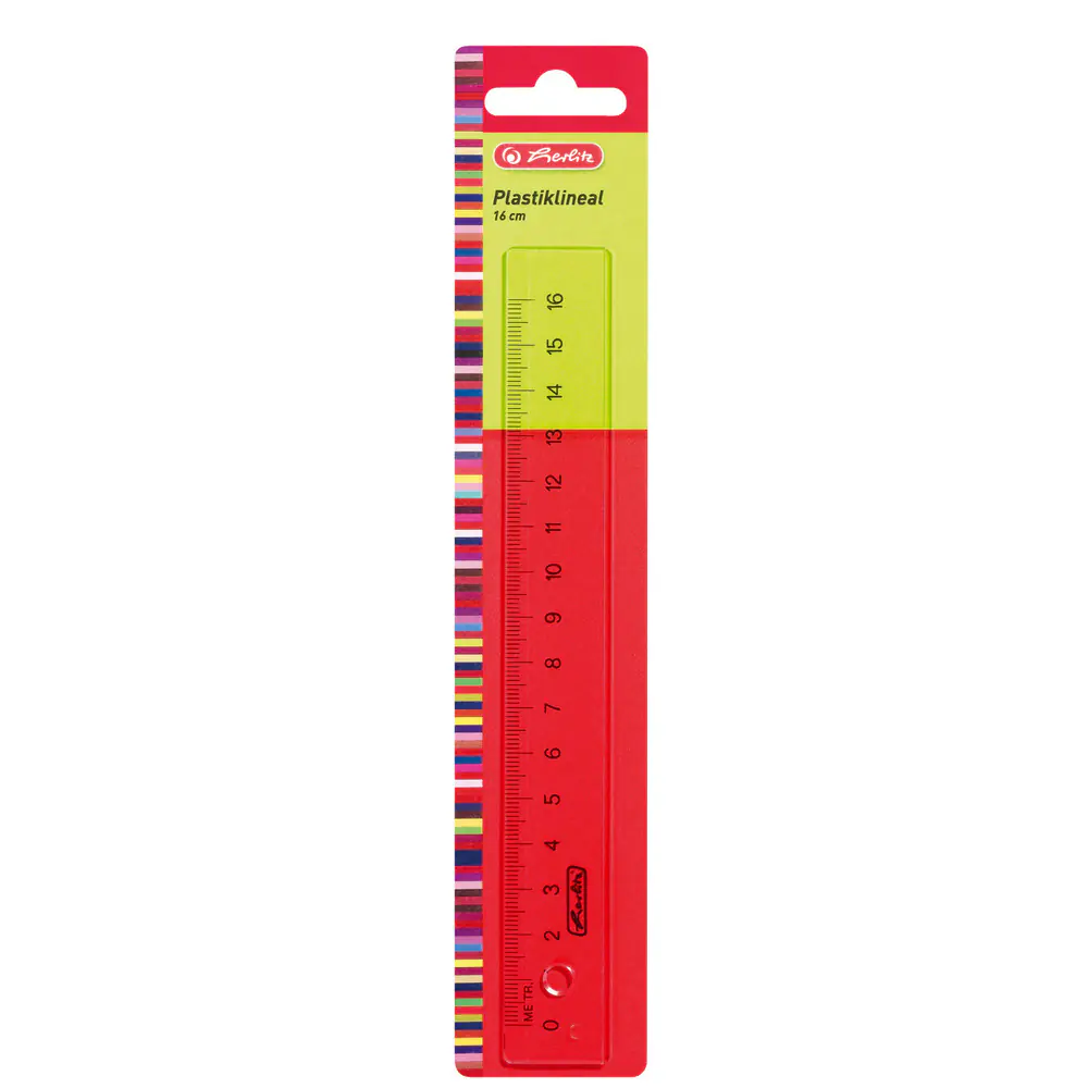 herlitz Plastik Lineal 16 cm