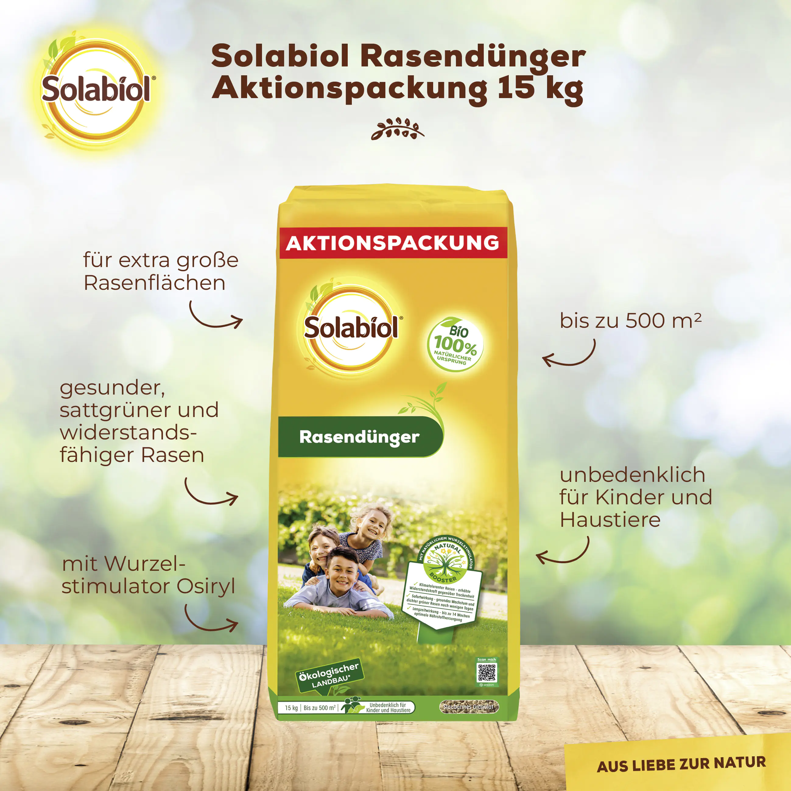 Solabiol Rasendünger Aktionspackung 15 kg