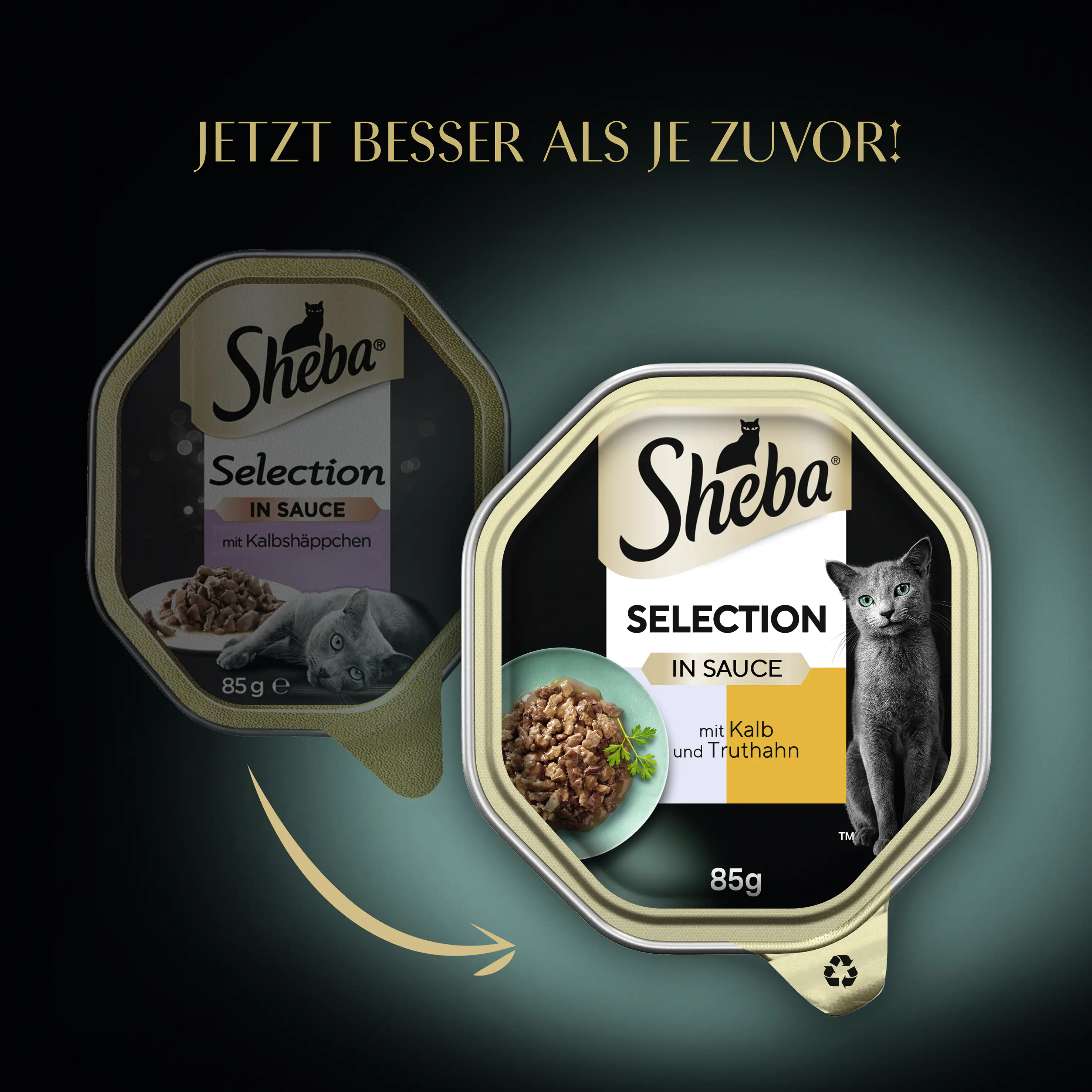 Sheba Selection in Sauce Katzennassfutter Adult 85 g Kalb & Truthahn