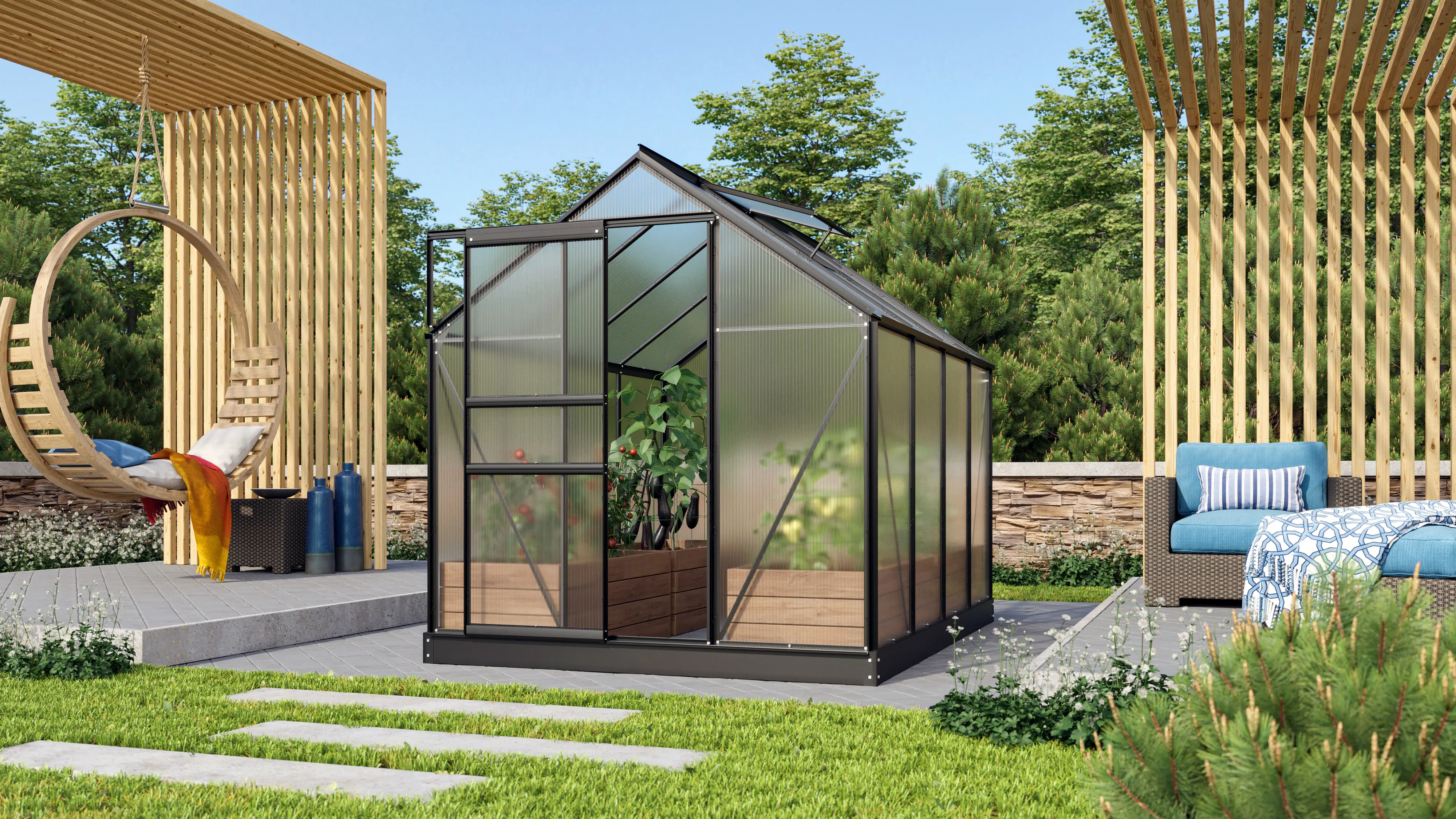 Vitavia Gewächshaus Venus 5000 192 x 254 cm 4 mm HPK