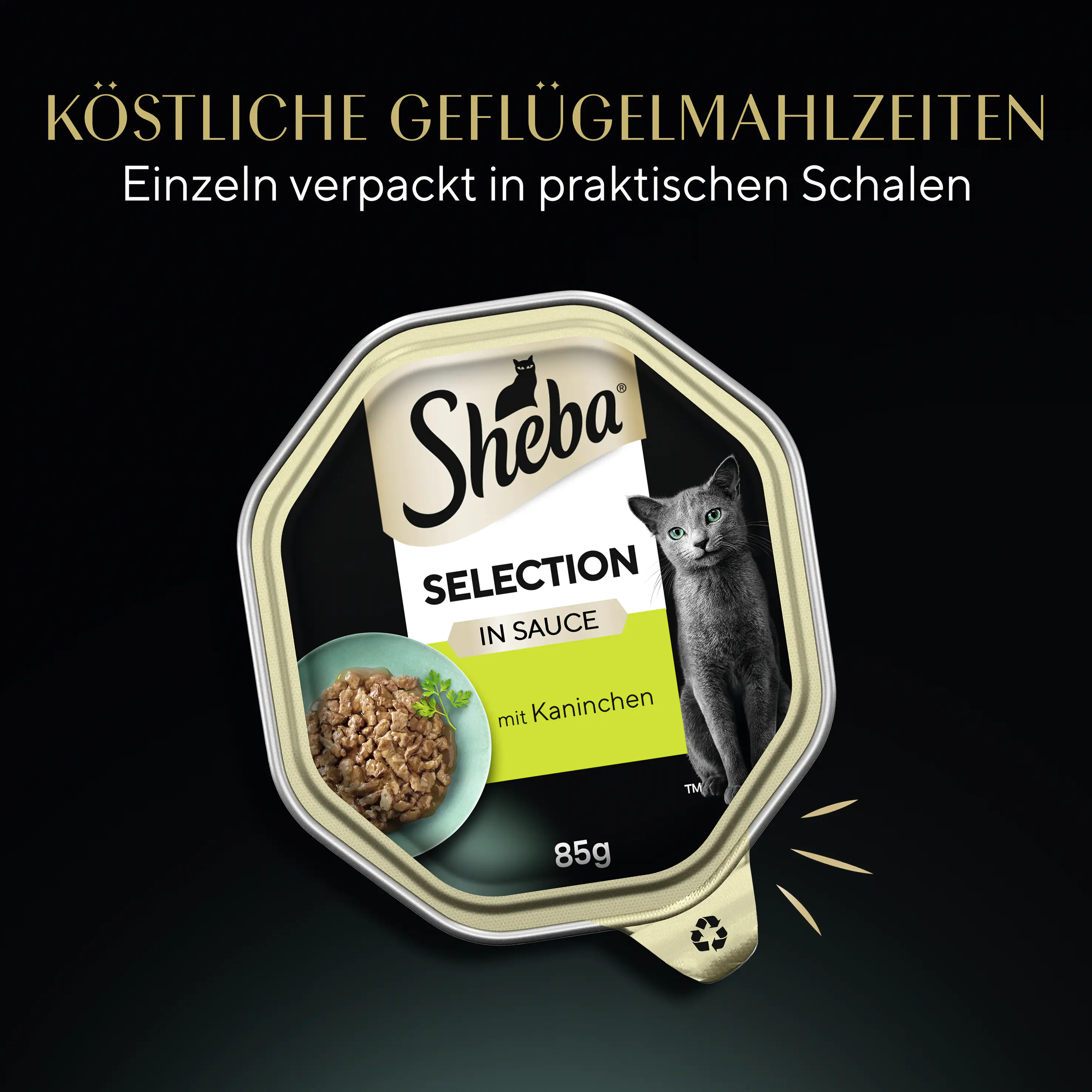 Sheba Selection in Sauce Katzennassfutter Adult 85 g Kaninchenhäppchen