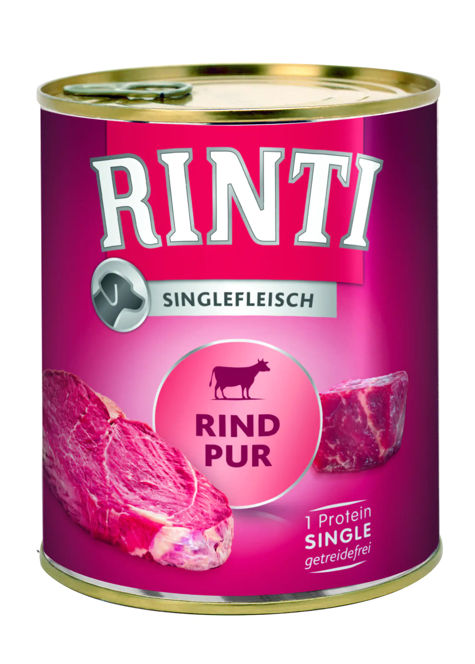 Rinti Singlefleisch Hundenassfutter Adult getreidefrei 800 g Rind