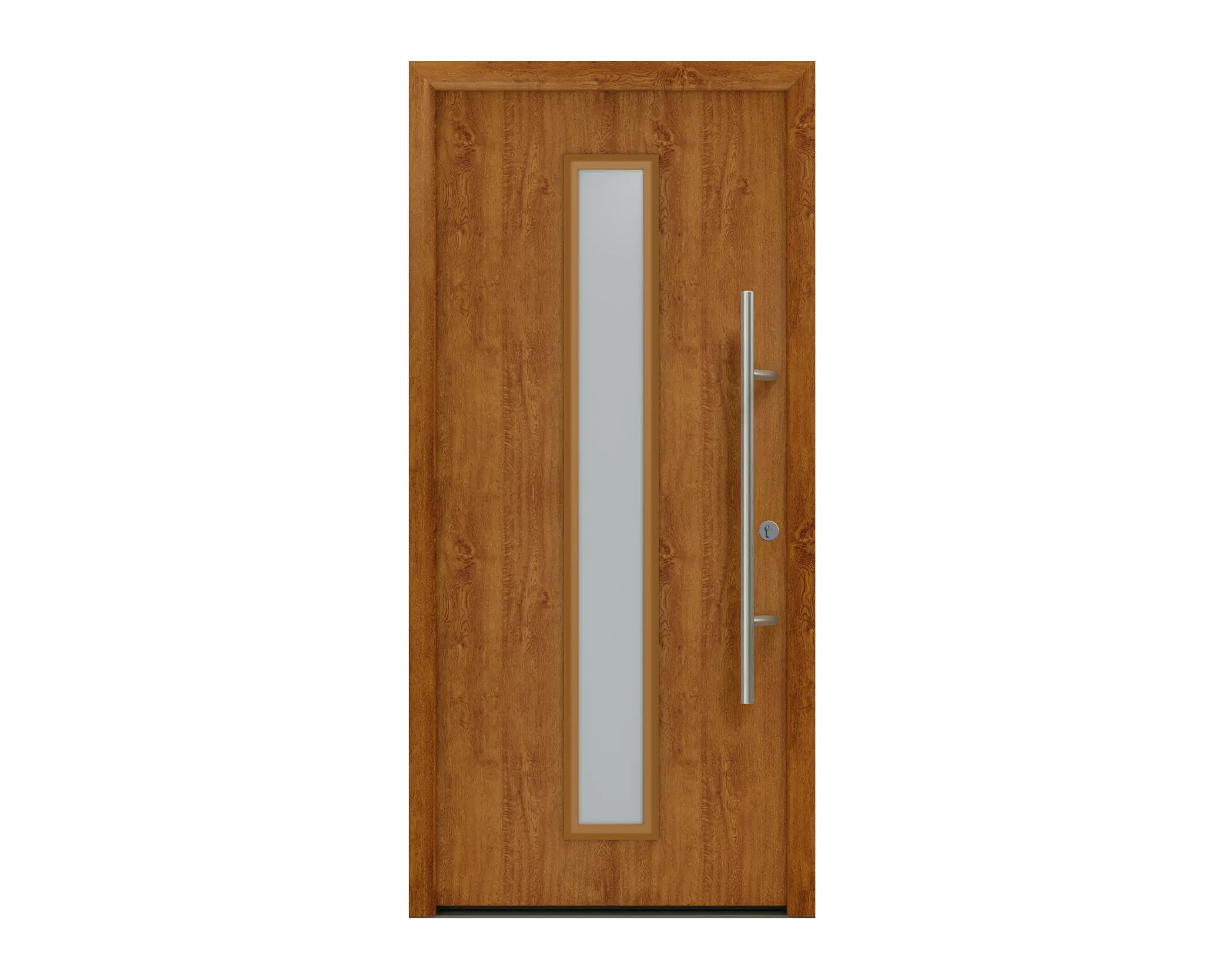 EcoStar Haustür ISOPRO Secur IPS 020 RC2 golden oak 110 x 210 cm