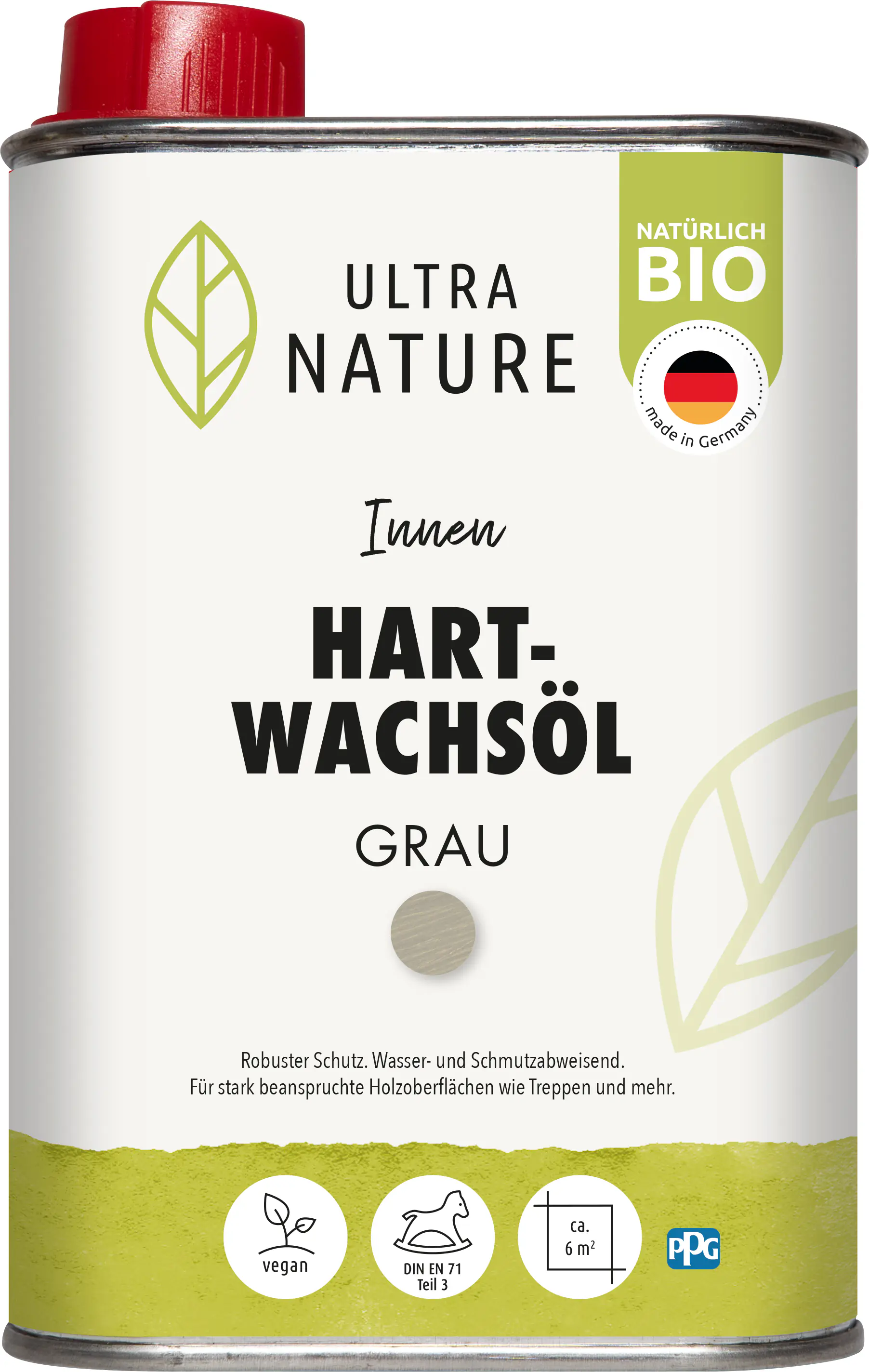 Ultra Nature Hartwachsöl 250 ml grau