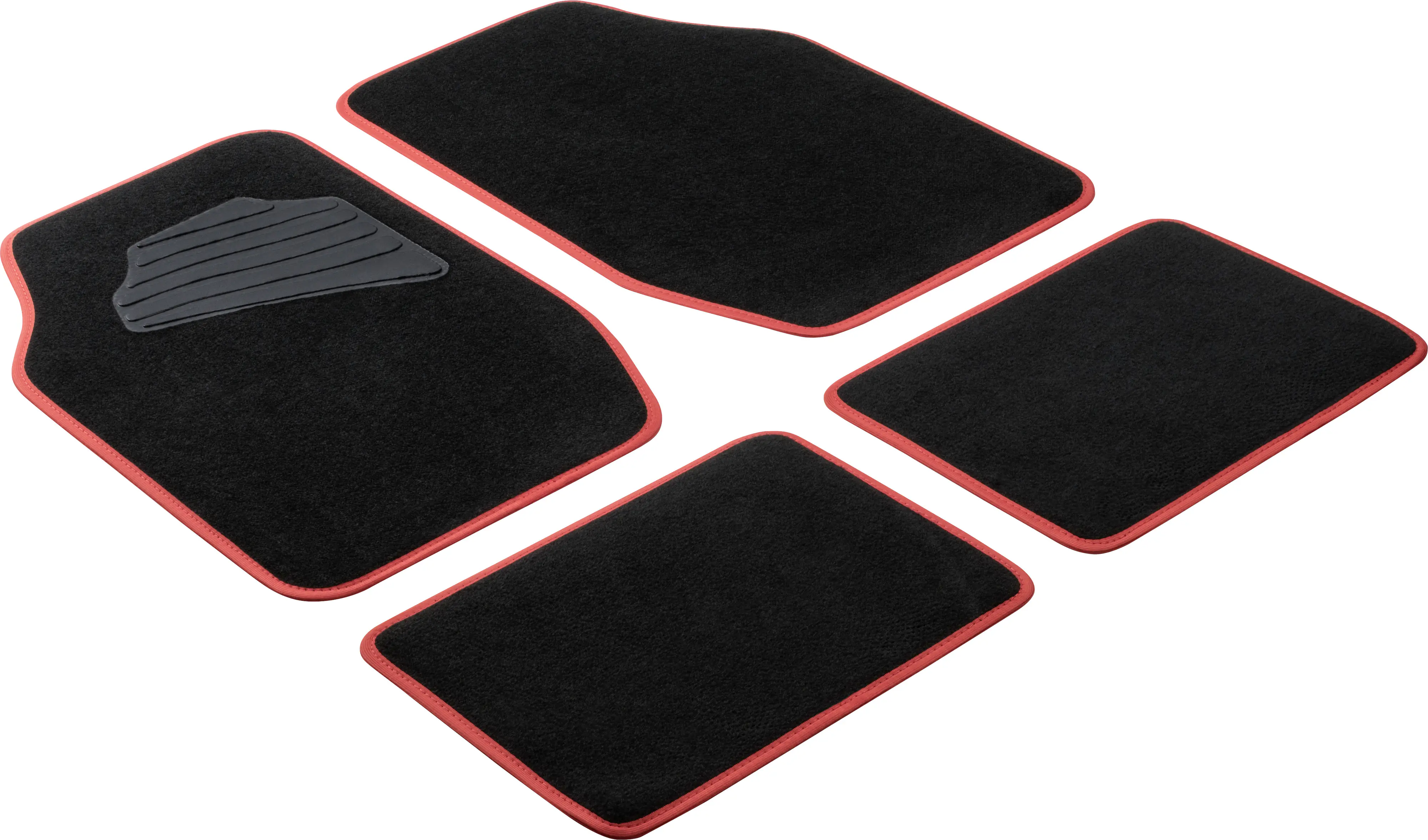 Walser Universal Fußmatten Matrix Komplett-Set schwarz rot