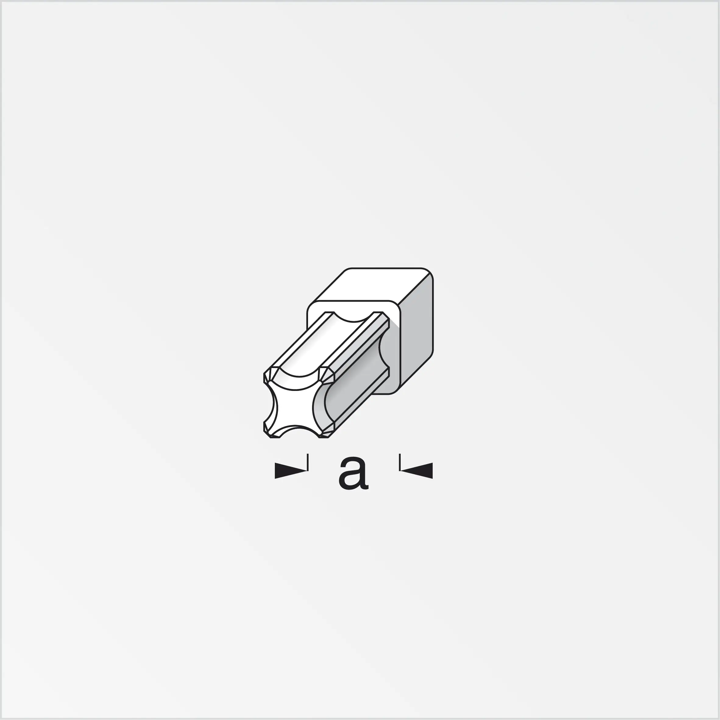 alfer Abschlusswürfel 7.5 mm 7.5 mm PVC (Kunststoff) glatt schwarz