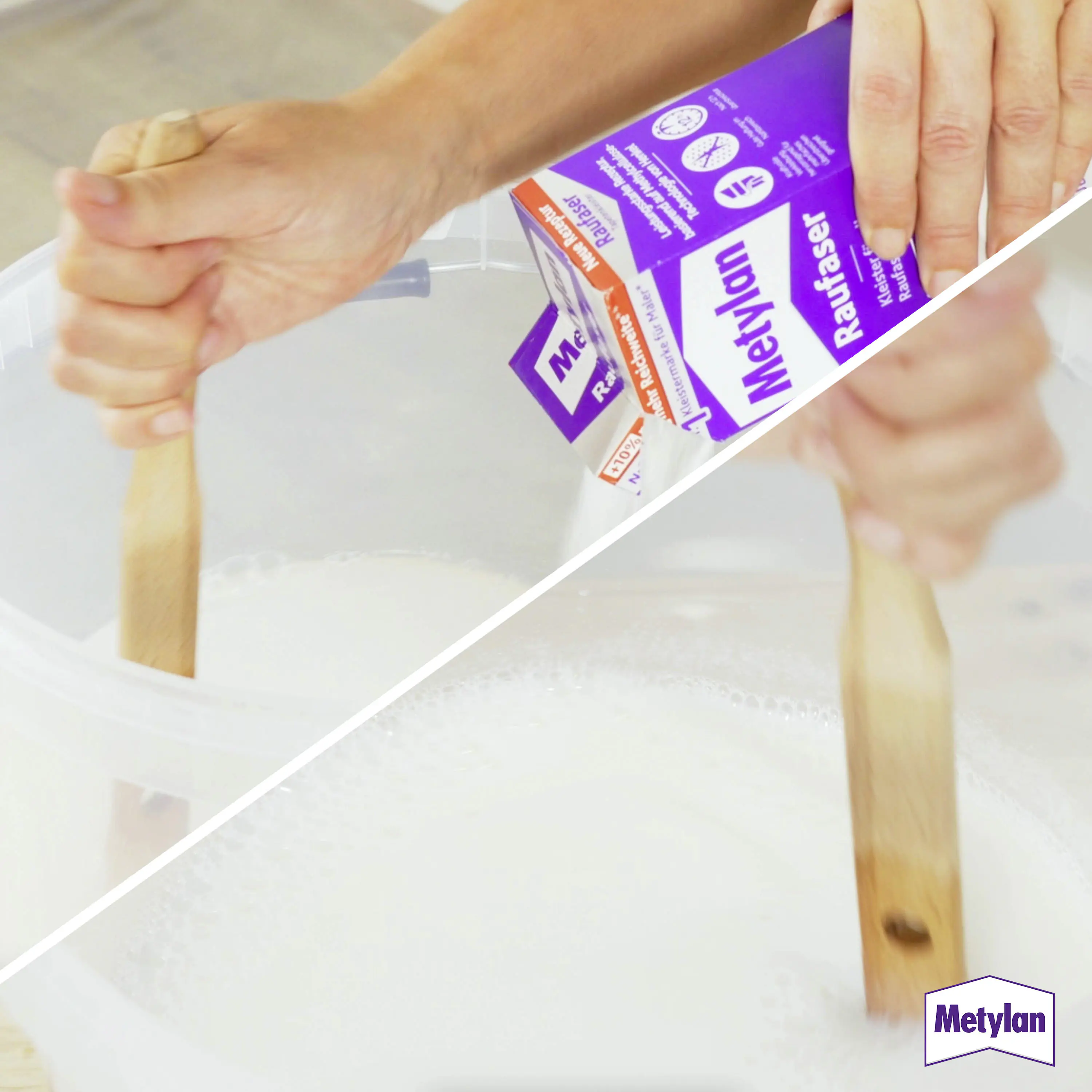 Metylan Raufaser Tapetenkleister 180 g Paket, trocknet transparent