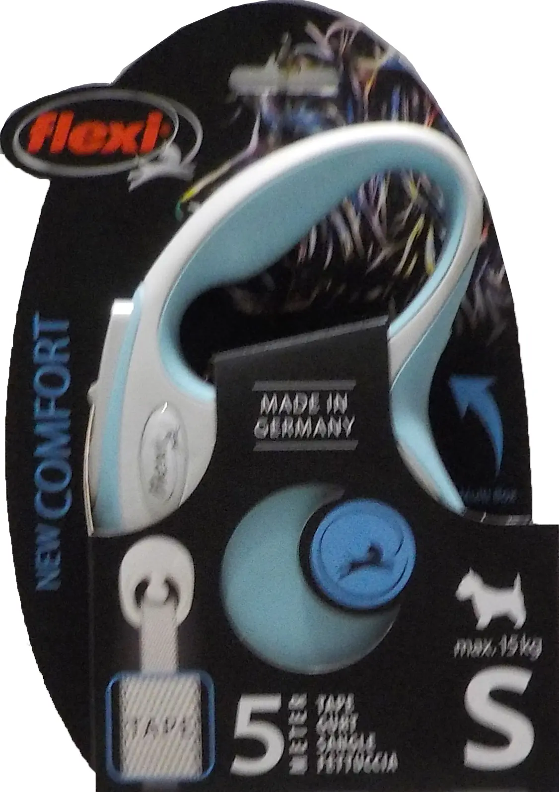 Flexi Hundeleine New Comfort hellblau, Gurt