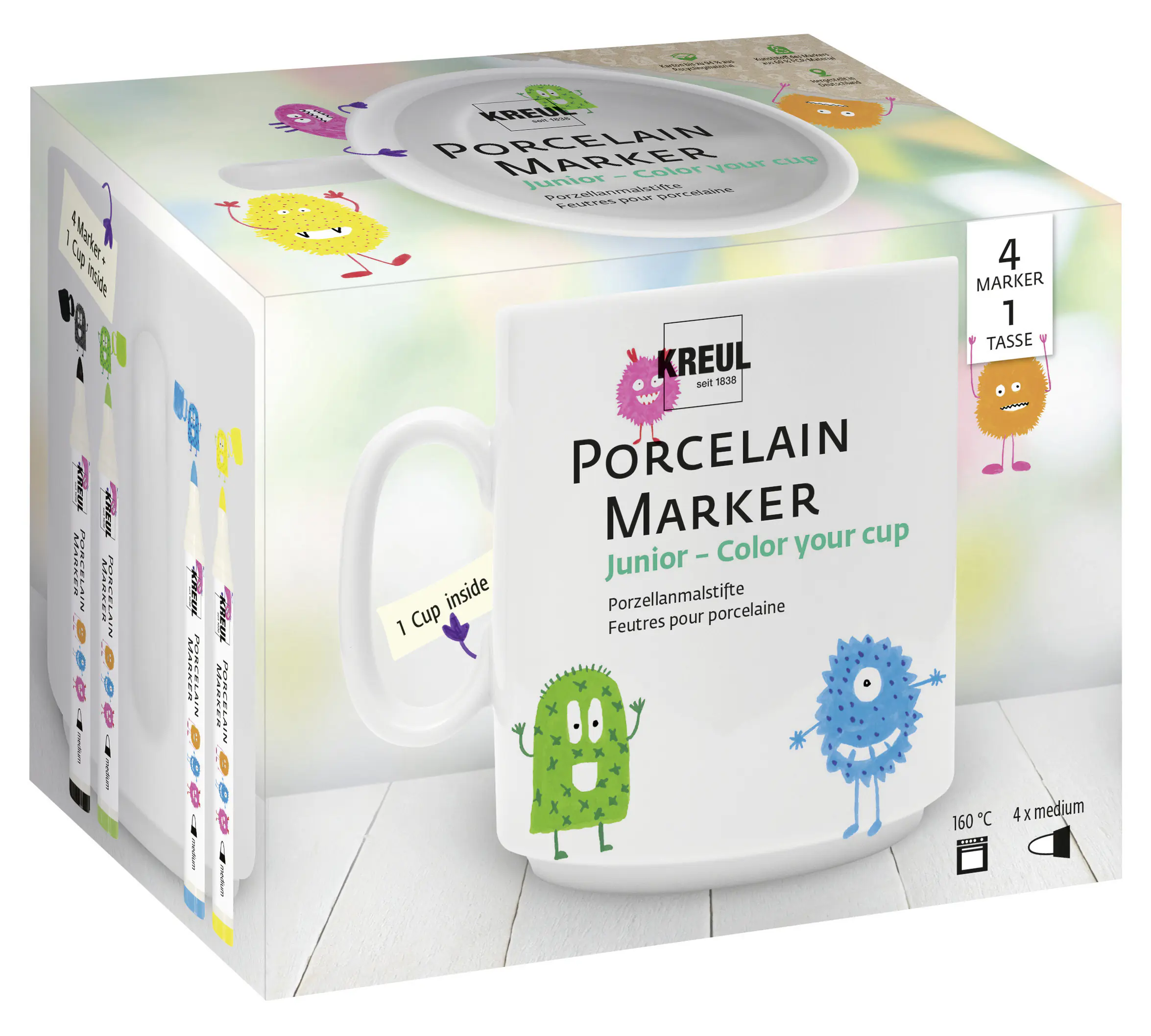 KREUL Porcelain Marker medium Junior Set Color your cup