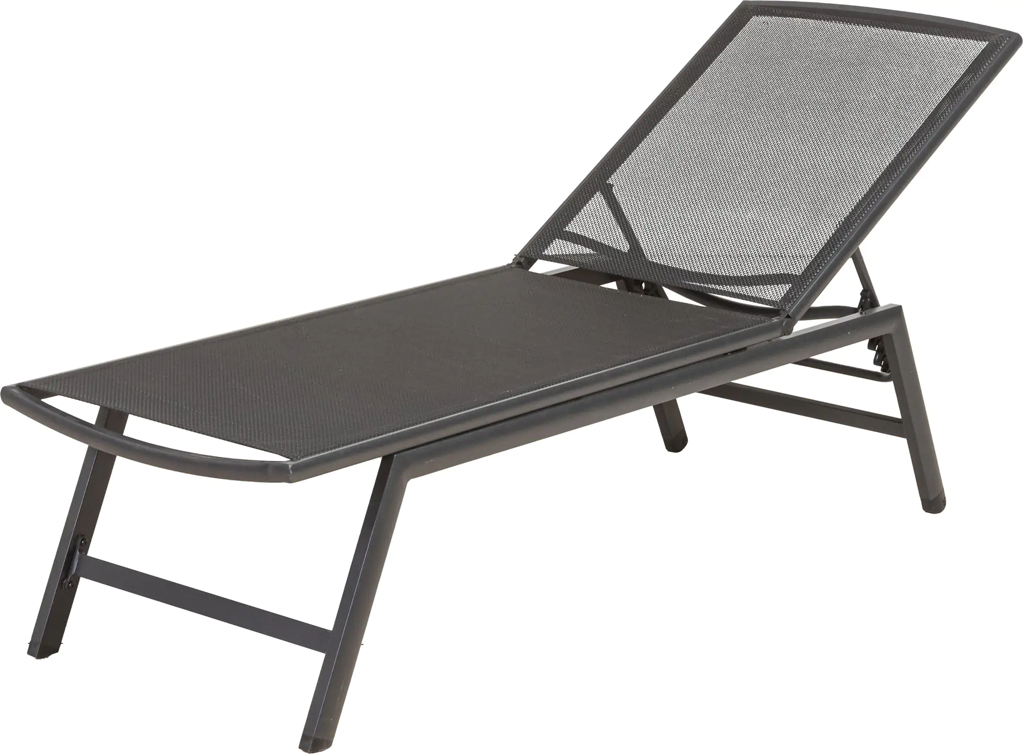 TrendLine Alu Sonnenliege Comfort Textilen Bespannung, schwarz
