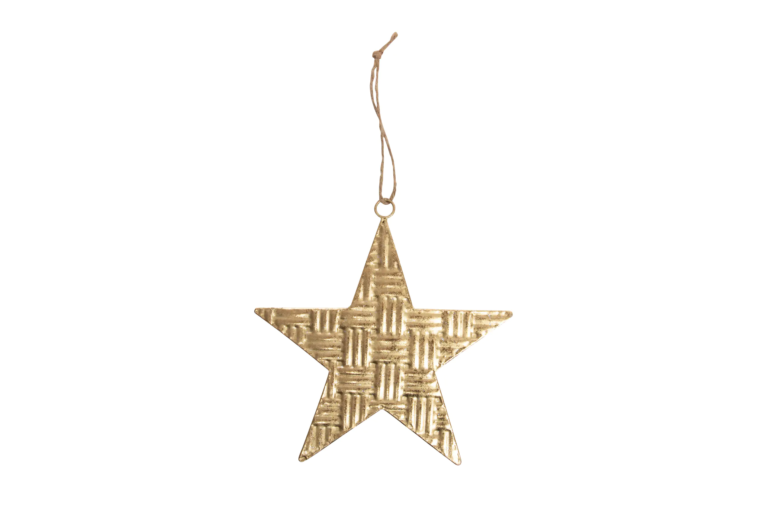 Freese Metall-Stern, flach Flechtoptik gold 43,5 cm