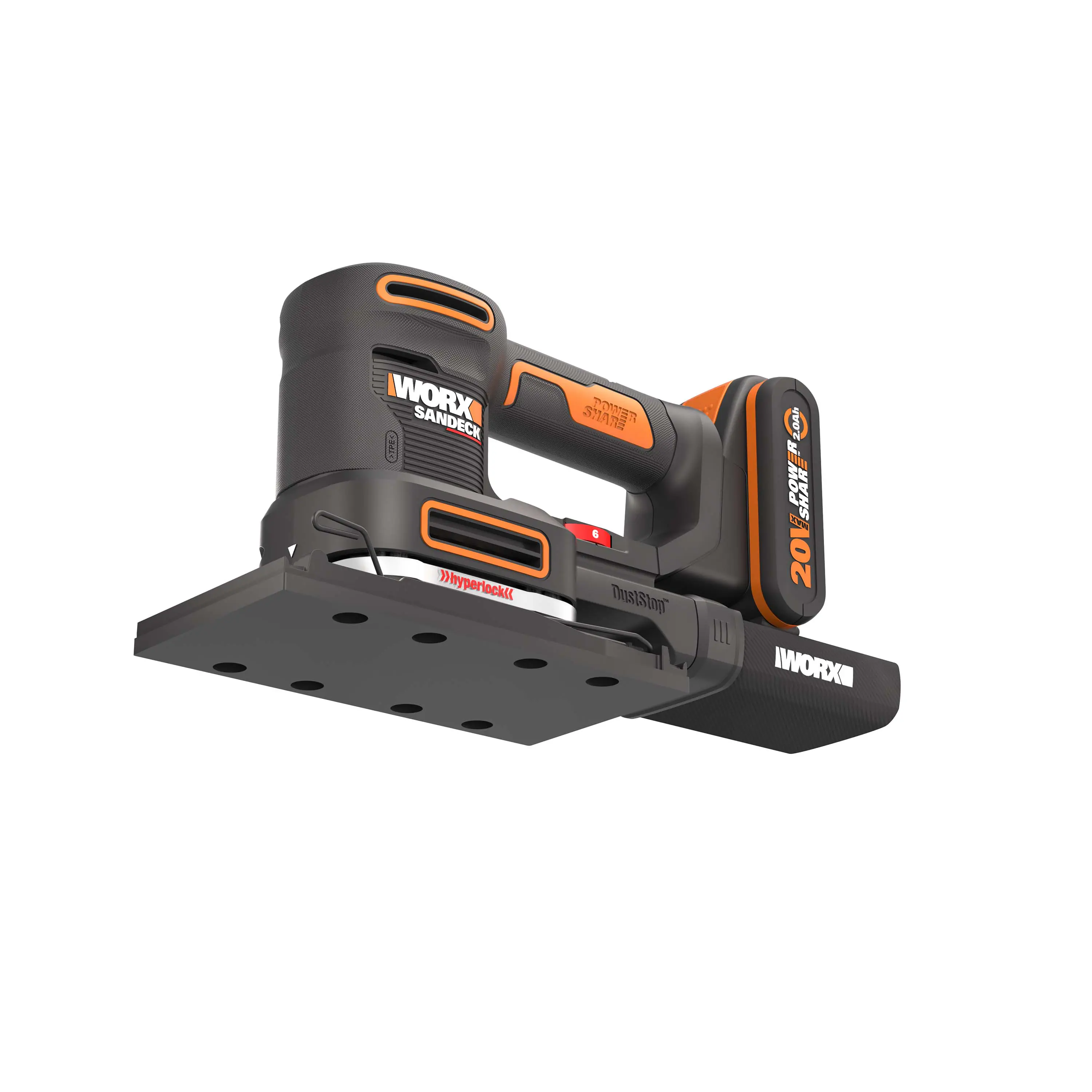 Worx Akku-Multischleifer Sonicrafter WX820 20 V inkl. Akku 2 Ah & Ladegerät