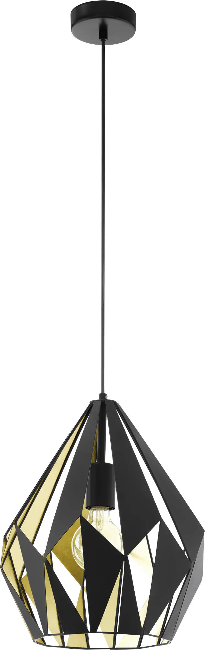 Eglo Pendelleuchte Carlton 1 schwarz-gold Ø 31 cm E27