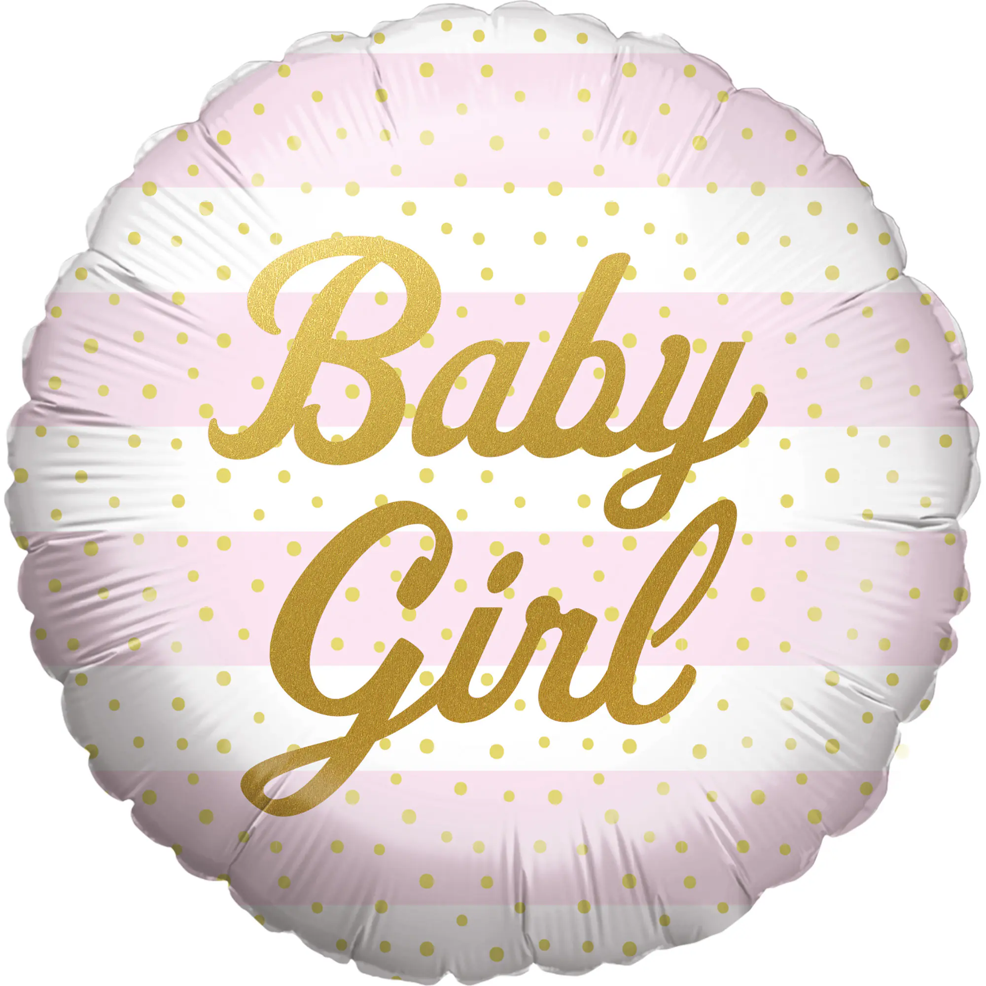 Folienballon Baby Girl rosa-weiß Ø 45 cm