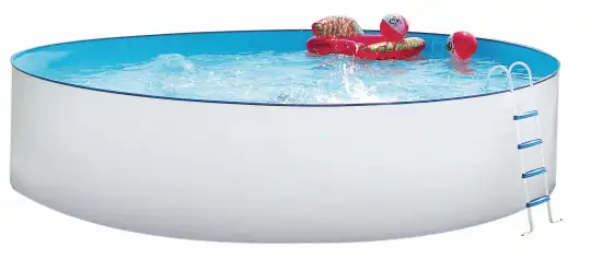 Steinbach Stahlwandpool Set Nuovo Ø 550 x 120 cm, weiß
