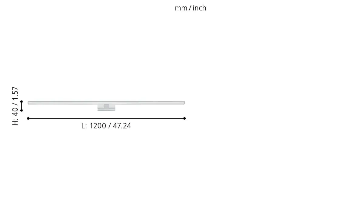 Eglo LED Spiegelleuchte Pandella 1 chrom-silber 120 x 4 cm neutralweiß