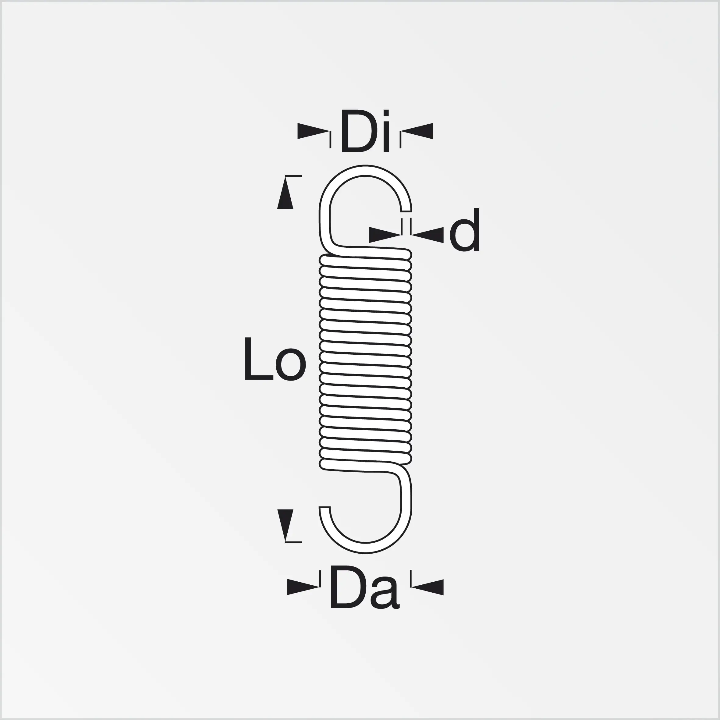 alfer Zugfeder M16, Maß B: 19.5 mm Stahl roh natur