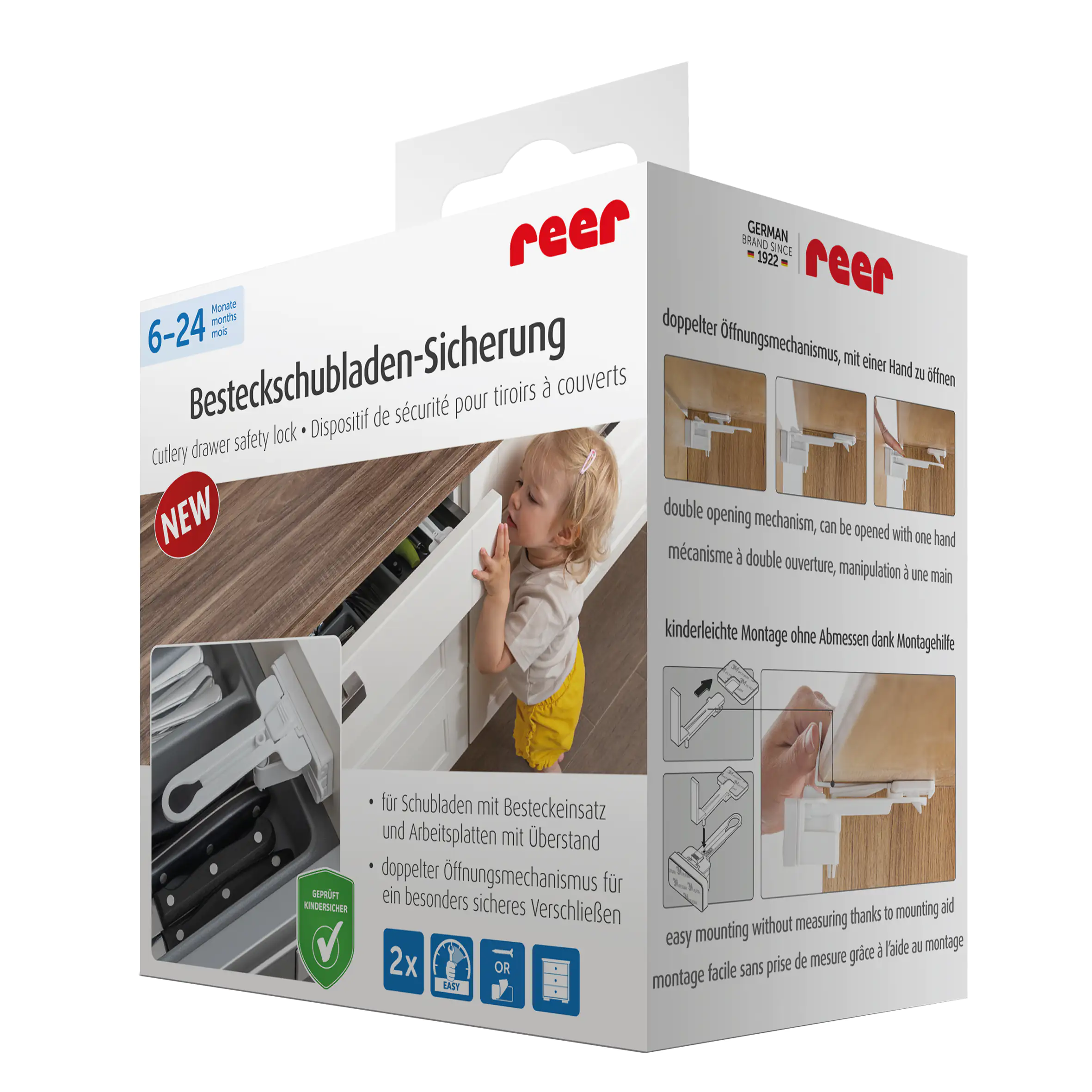 Reer Besteckschubladen-Sicherung 2 Stück