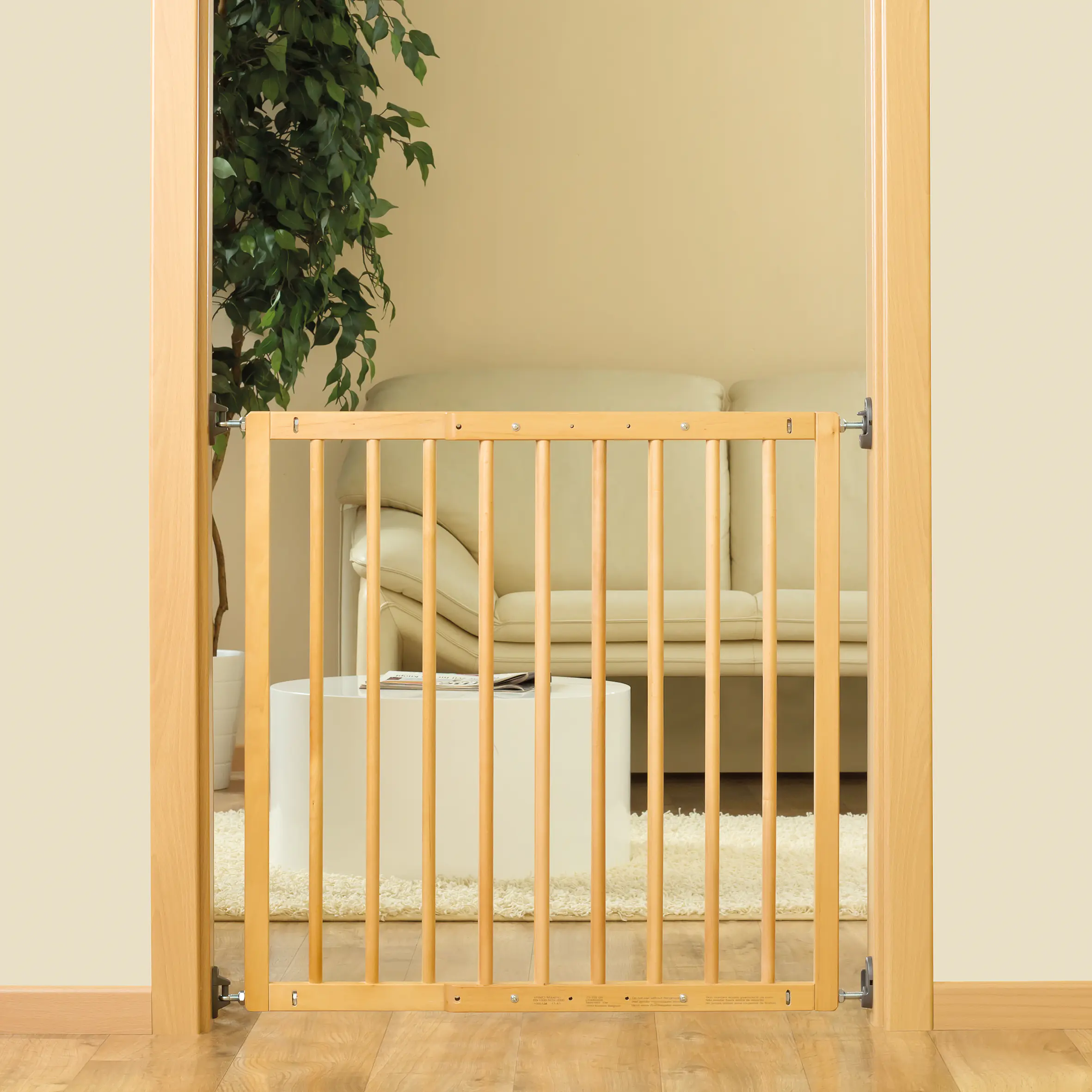 reer Treppenschutzgitter Basic zum schrauben Holz 65,5 - 106 cm