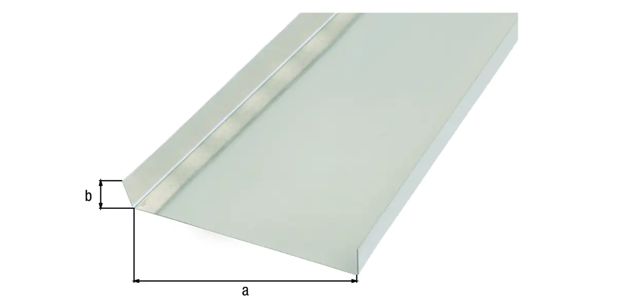 Alberts Glattblech U-Form Aluminium natur 18 x 130 x 18 x 2000 mm gekantet