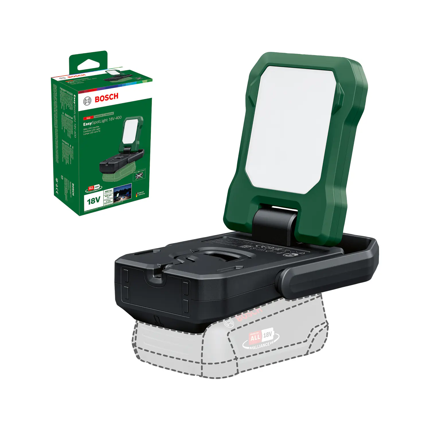 Bosch Akku-LED-Leuchte EasySpotLight 18V-400 Solo