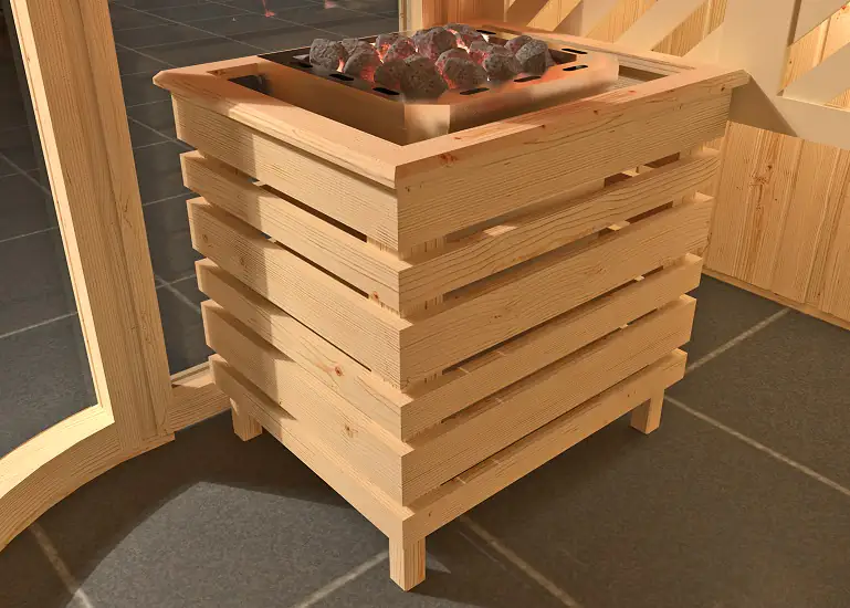 Weka Element-Designsauna Sara 1 Set 1 mit OS Saunaofen