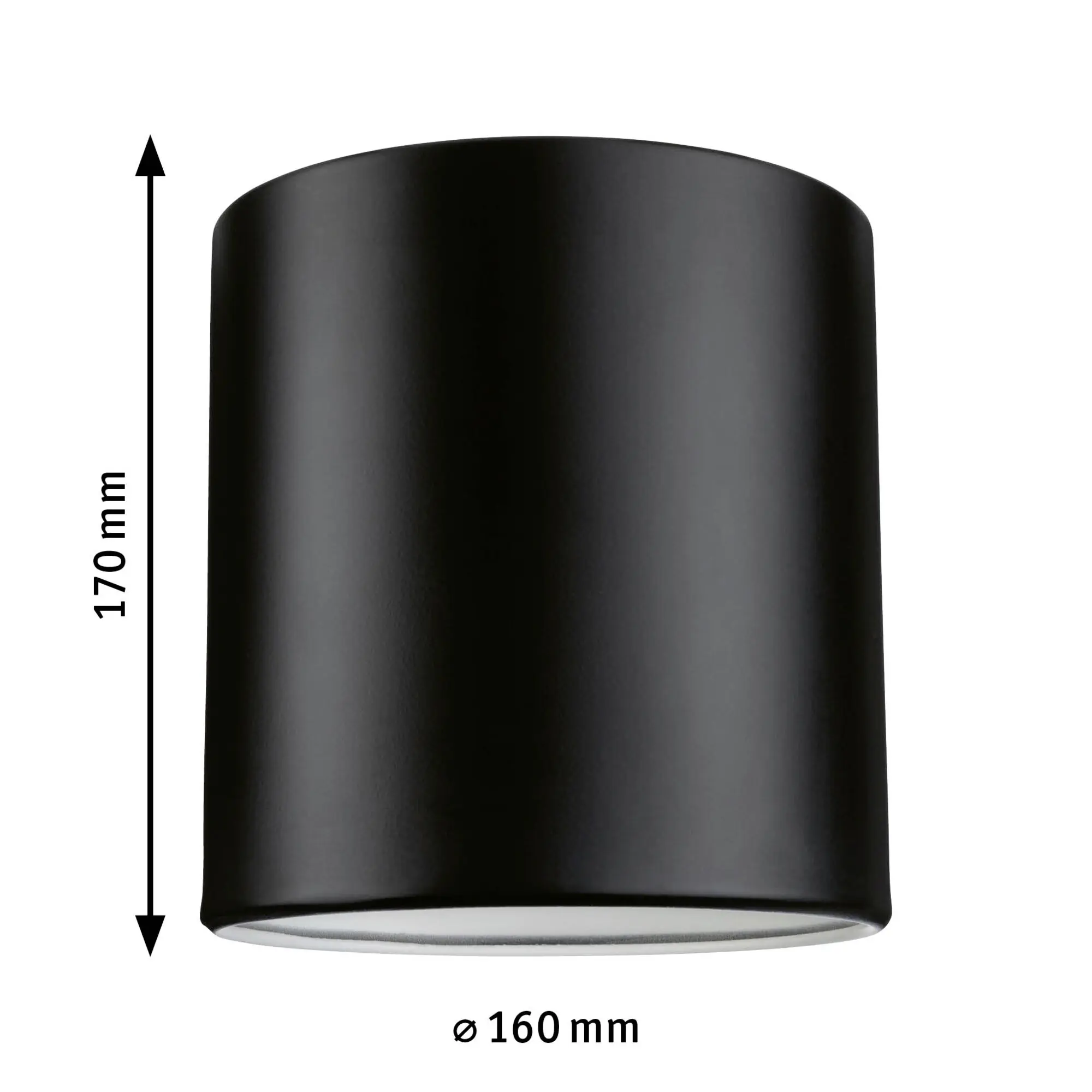 Paulmann URail Lampenschirm Tallis 2Easy schwarz matt 16 x 17 cm