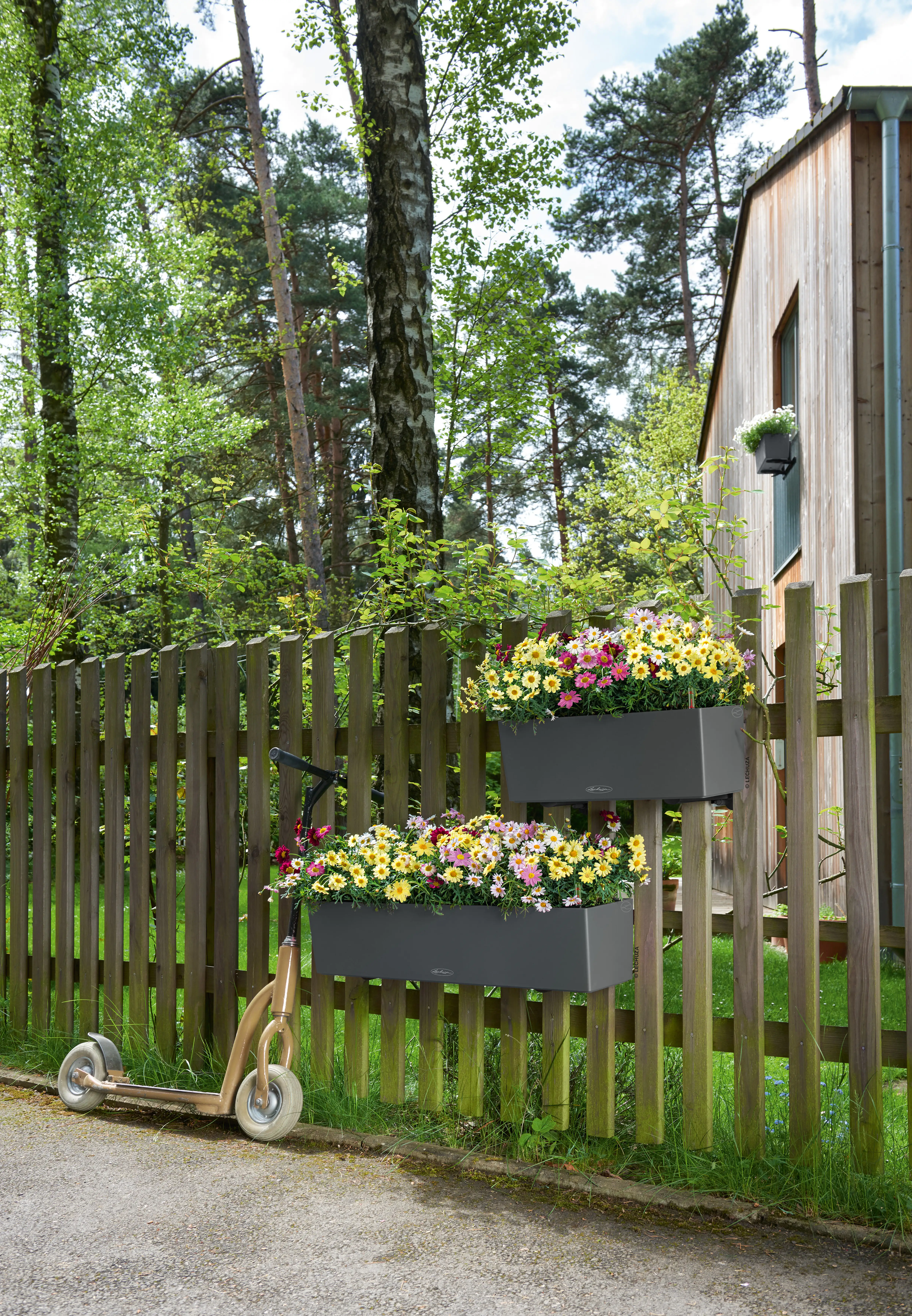 Lechuza Balkonkasten Balconera Color 50 cm, schiefergrau