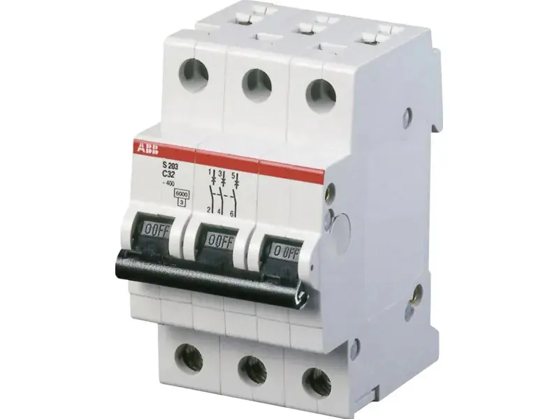 ABB Leitungsschutzschalter C32A 3-polig 6kA Serie S203 C-Charakteristik