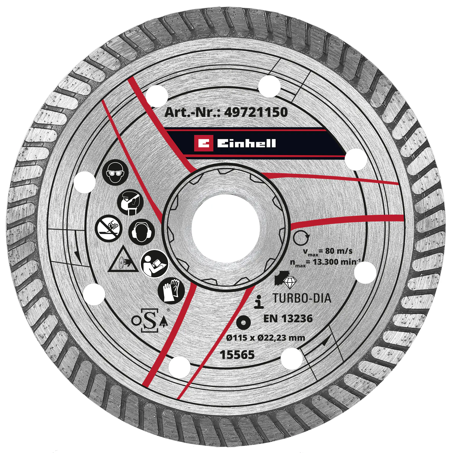 Einhell Diamant-Trennscheibe für Fliesenschneider und Winkelschleifer 115 x 1,4 mm