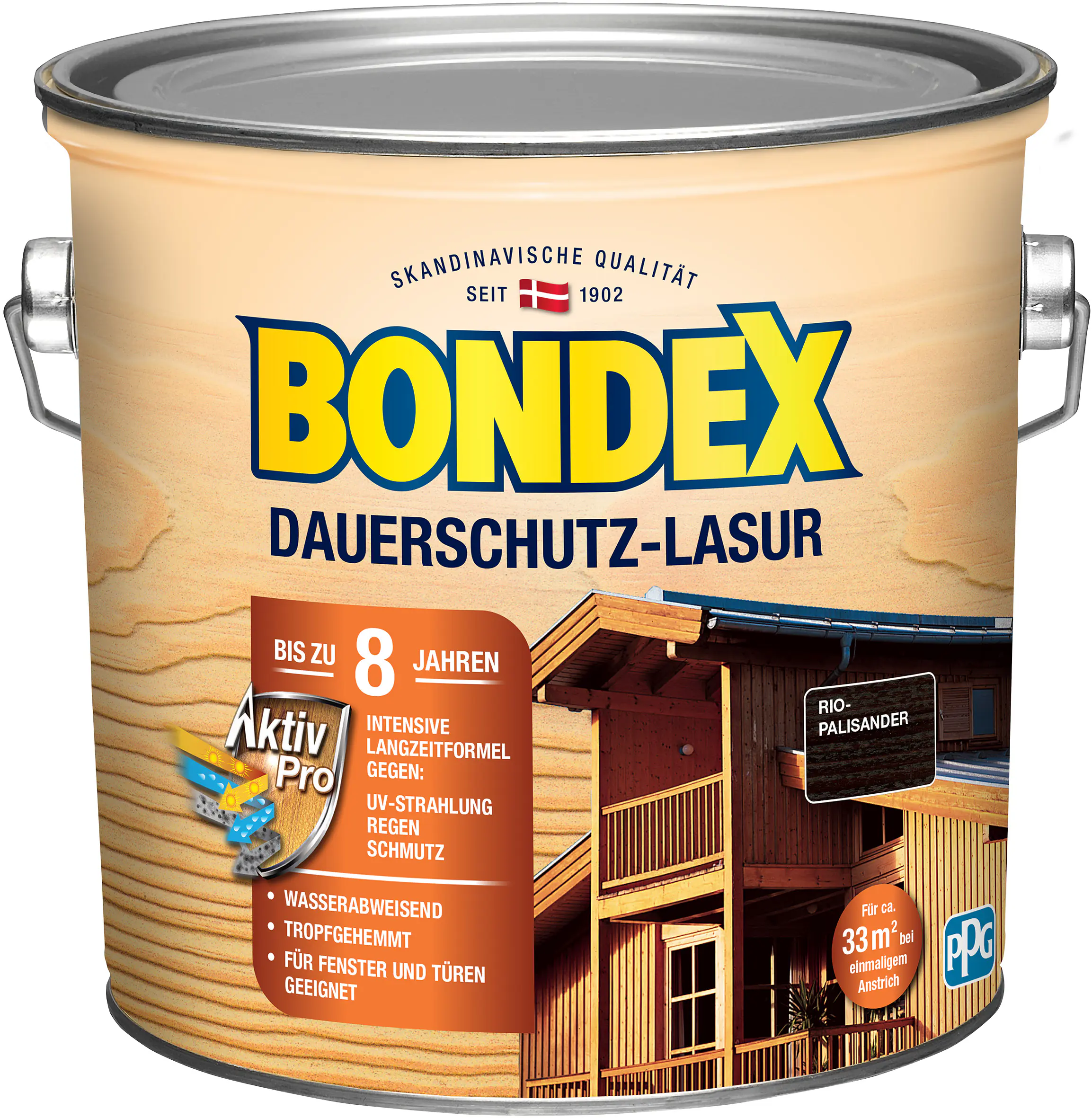Bondex Dauerschutz Lasur 2,5 L rio palisander