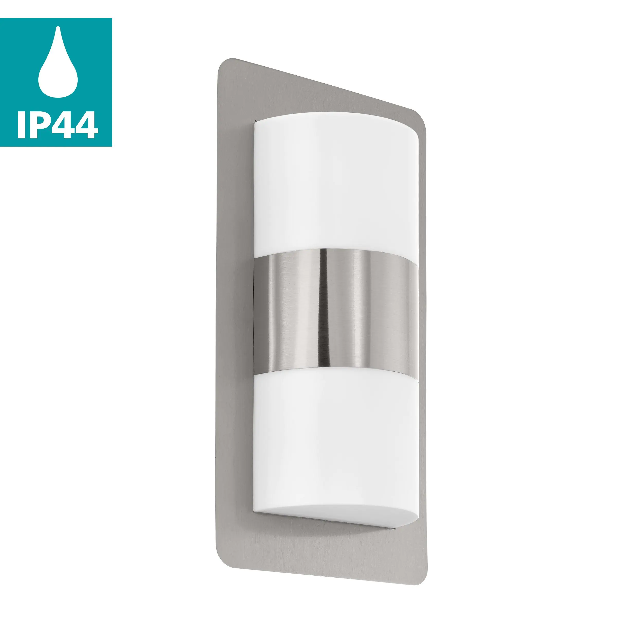Eglo Außen-Wandleuchte Cistierna E27 edelstahl/weiß Up- & Downlight