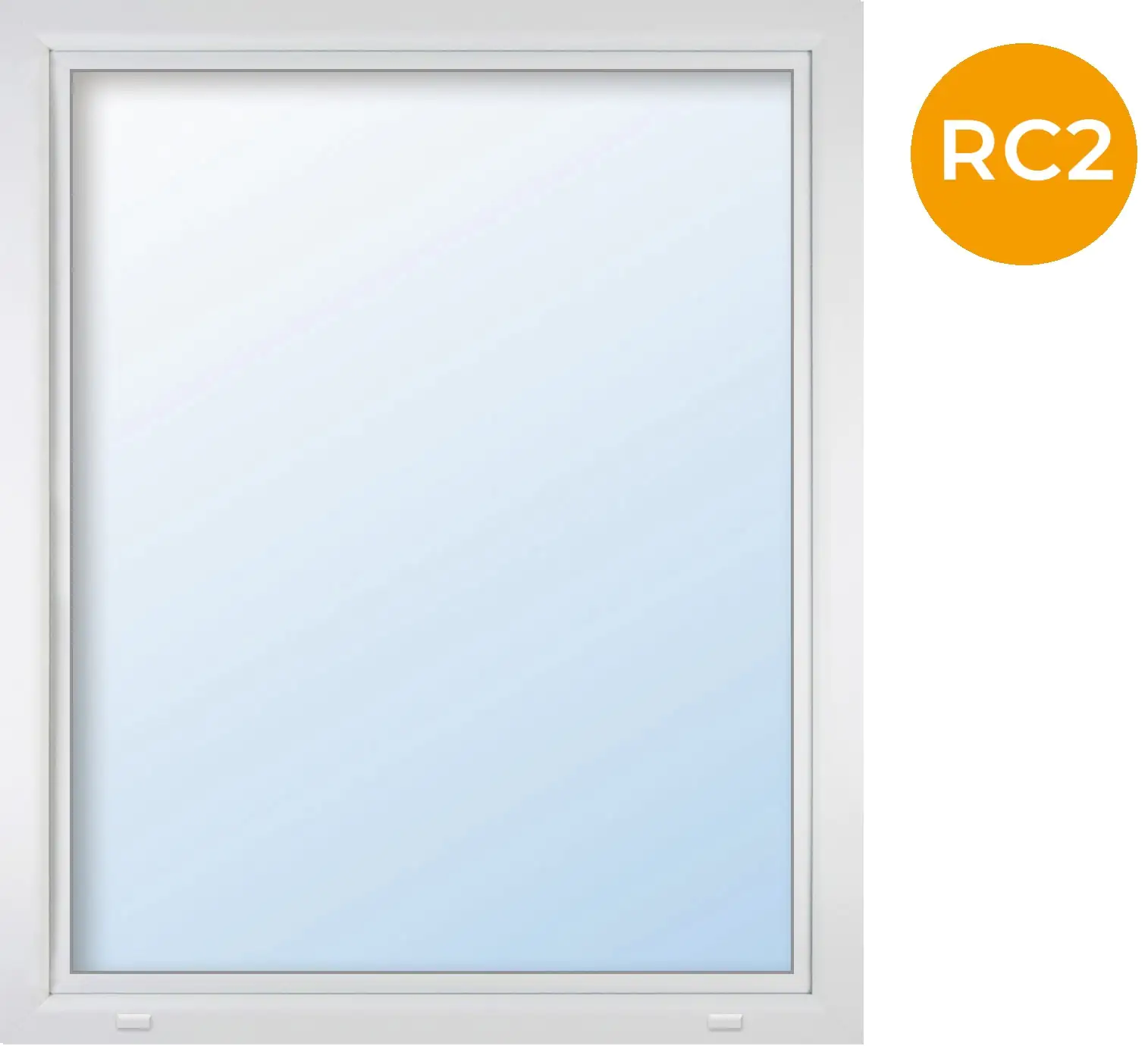 Meeth Kunststofffenster 100 x 100 cm 1-flg. Dreh-Kipp Rechts weiß RC 2 N