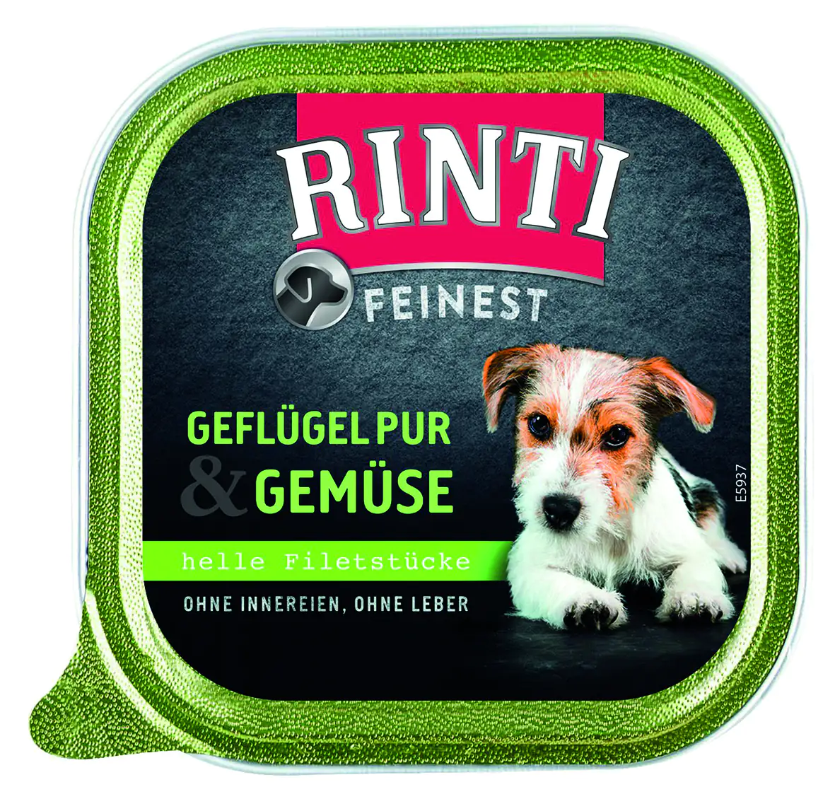 Rinti Feinest Hundenassfutter Adult getreidefrei 150 g Geflügel pur & Gemüse