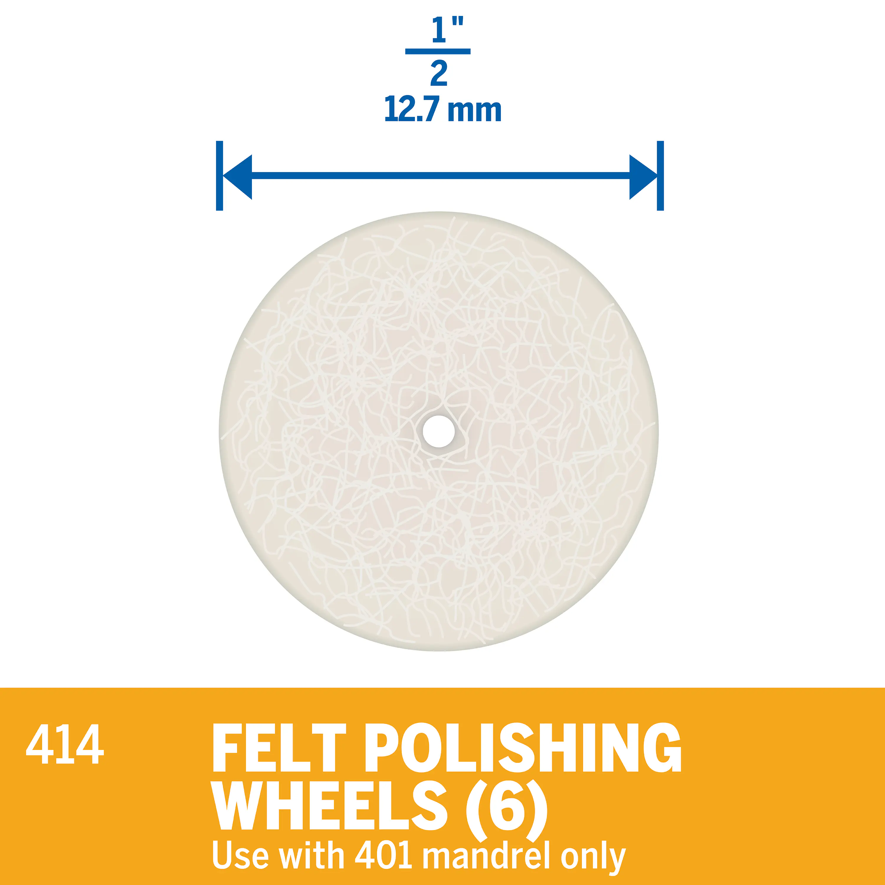 Dremel Polierfilz Ø 13,0 mm 6 Stück